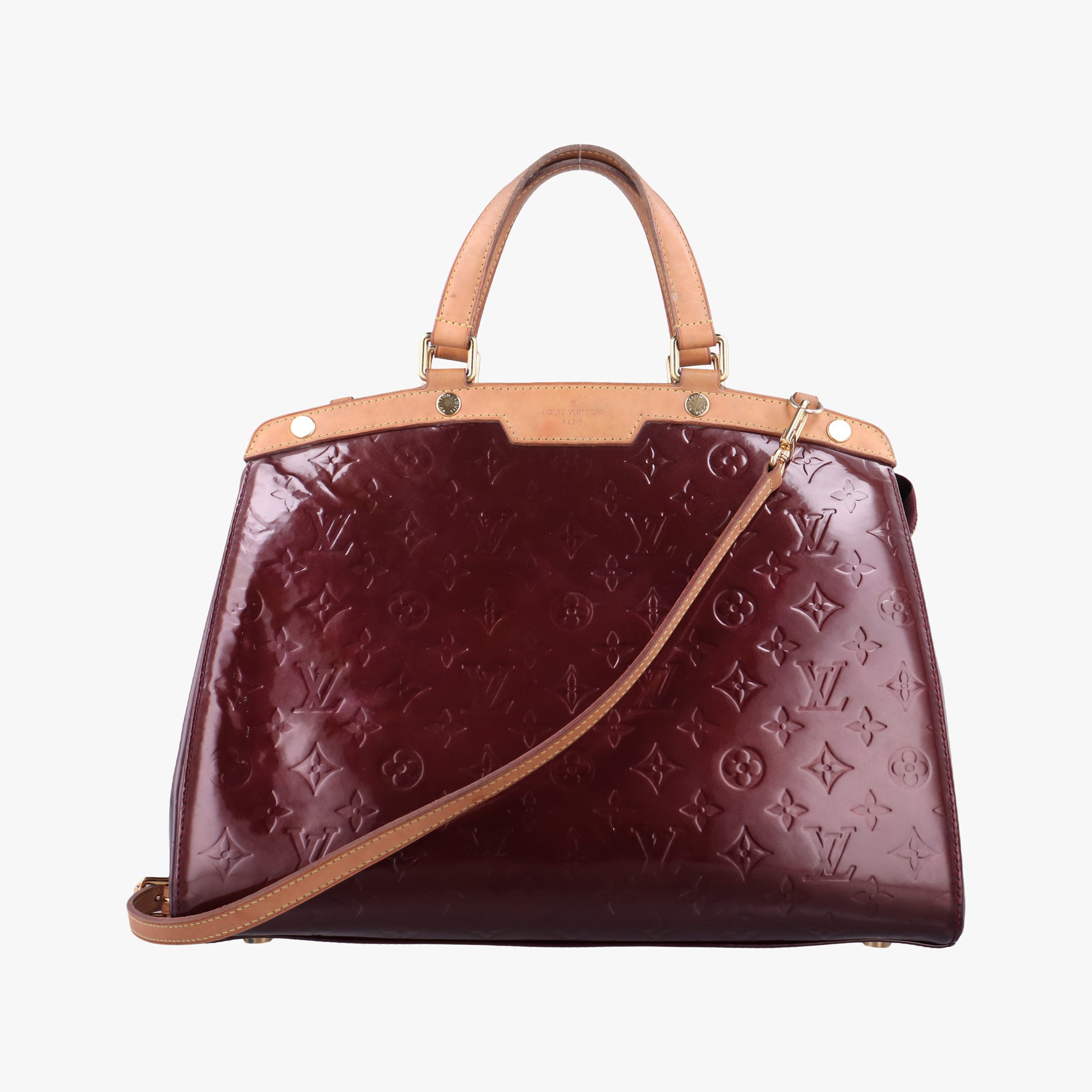 Pre-owned Louis Vuitton Brea GM Rouge Fauviste Vernis M91616 shoulderbag | stylenewstar