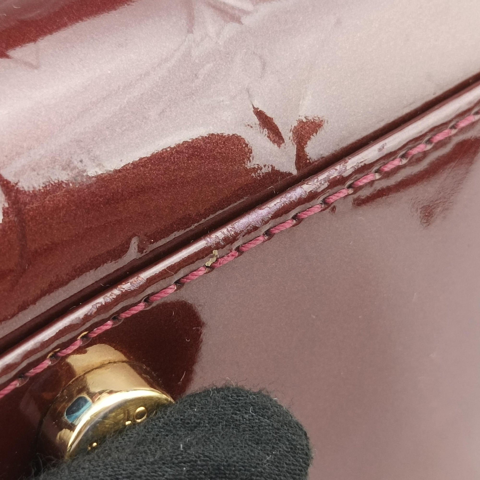 Pre-owned Louis Vuitton Brea GM Rouge Fauviste Vernis M91616 shoulderbag | stylenewstar