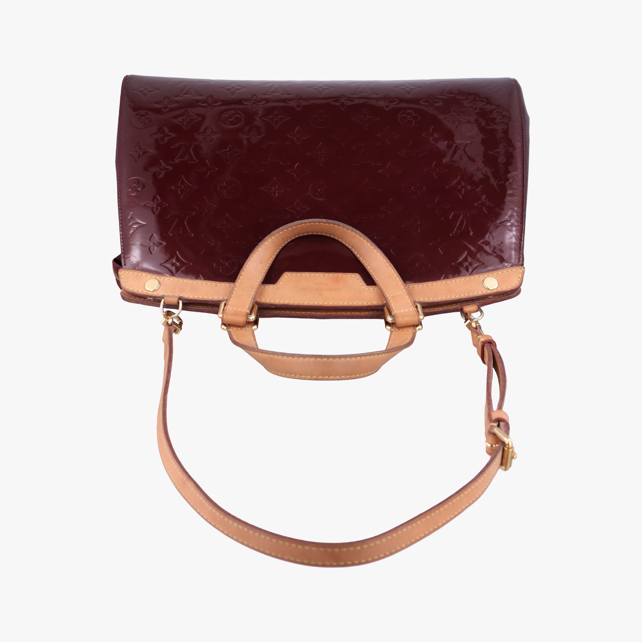 Pre-owned Louis Vuitton Brea GM Rouge Fauviste Vernis M91616 shoulderbag | stylenewstar