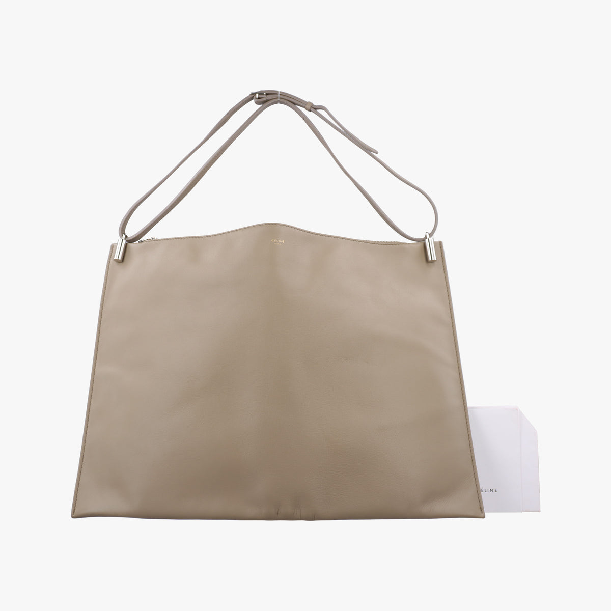 Vintage Celine Fortune cookie khaki Leather  shoulderbag | stylenewstar