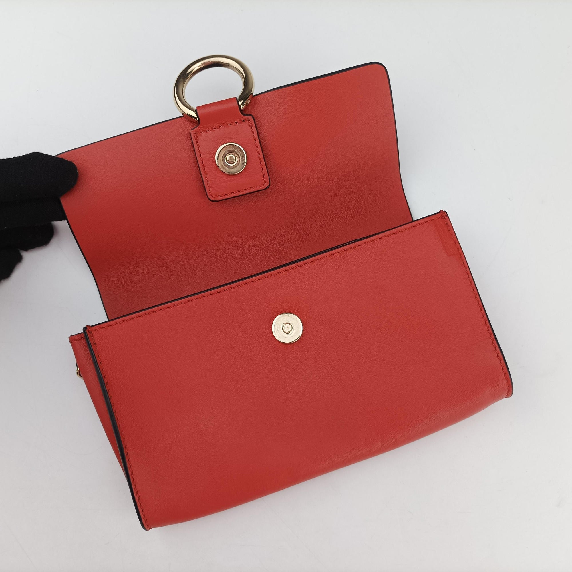 Secondhand Chloe FAYE Red Suede × leather  shoulderbag | stylenewstar