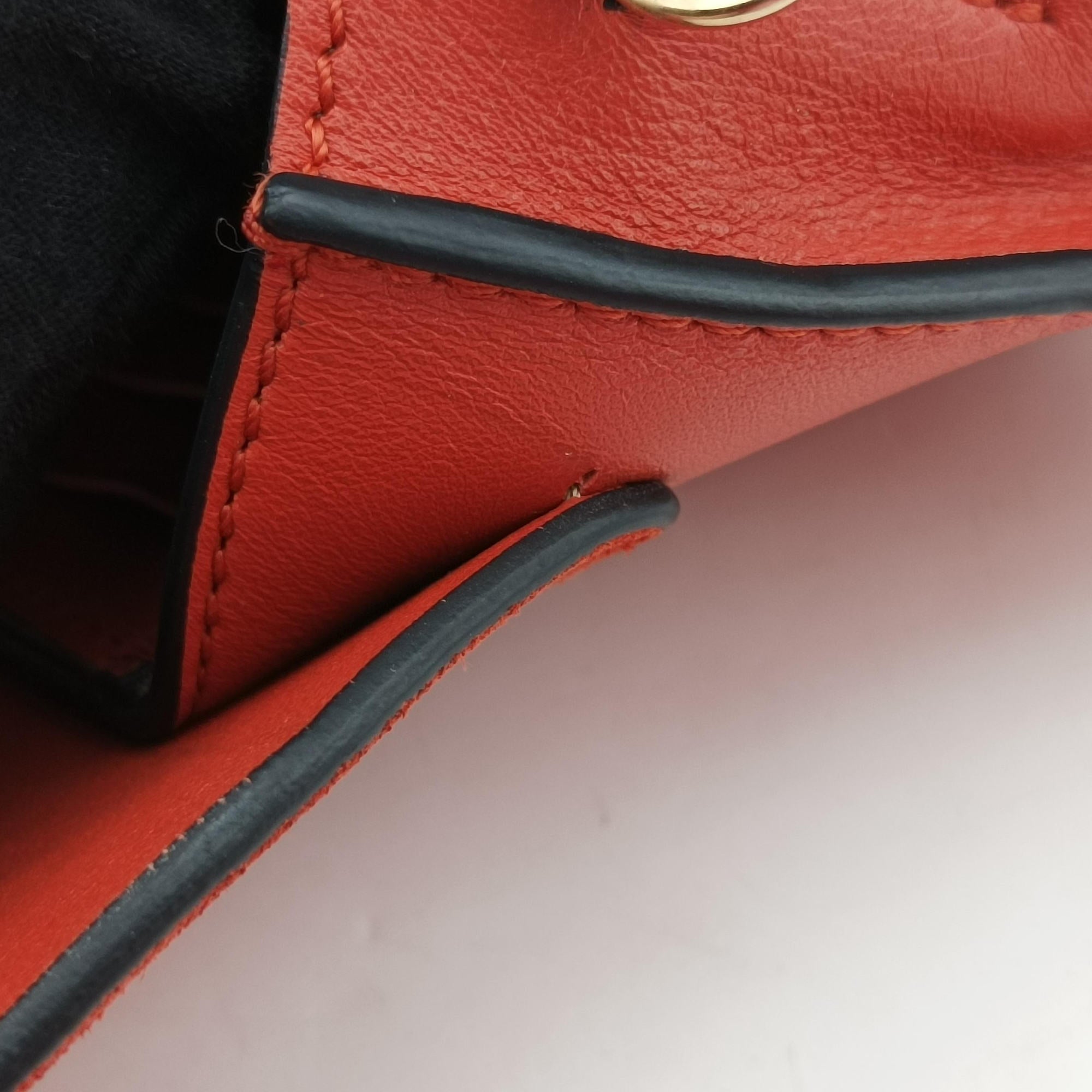 Secondhand Chloe FAYE Red Suede × leather  shoulderbag | stylenewstar