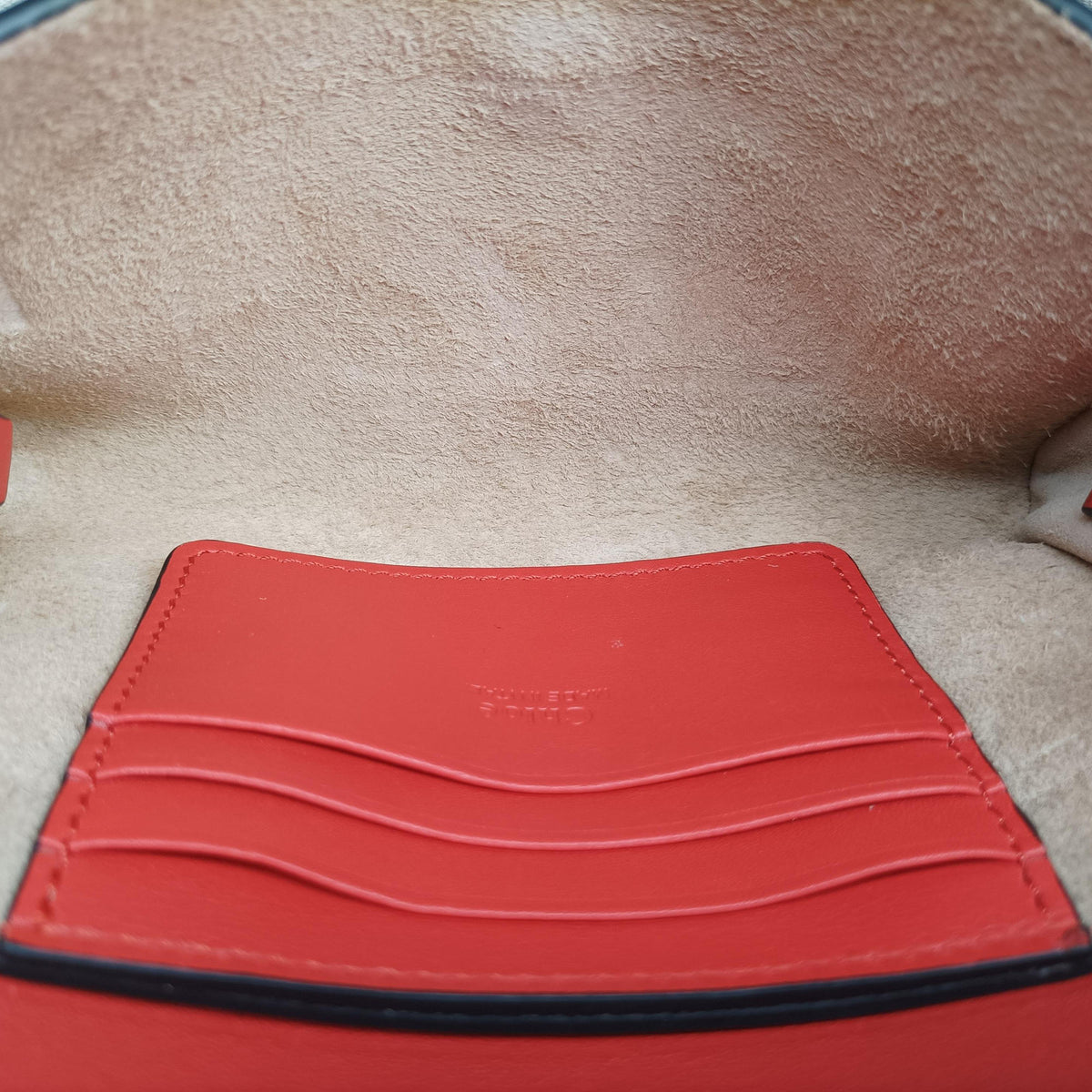 Secondhand Chloe FAYE Red Suede × leather  shoulderbag | stylenewstar