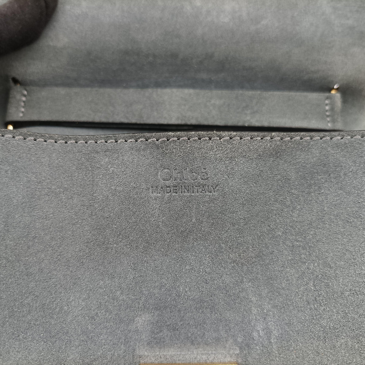 Pre-owned Chloe DREW Blue Suede×Leather  shoulderbag | stylenewstar