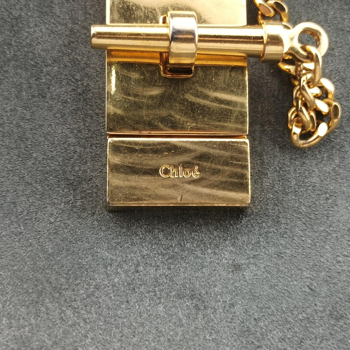 Pre-owned Chloe DREW Blue Suede×Leather  shoulderbag | stylenewstar