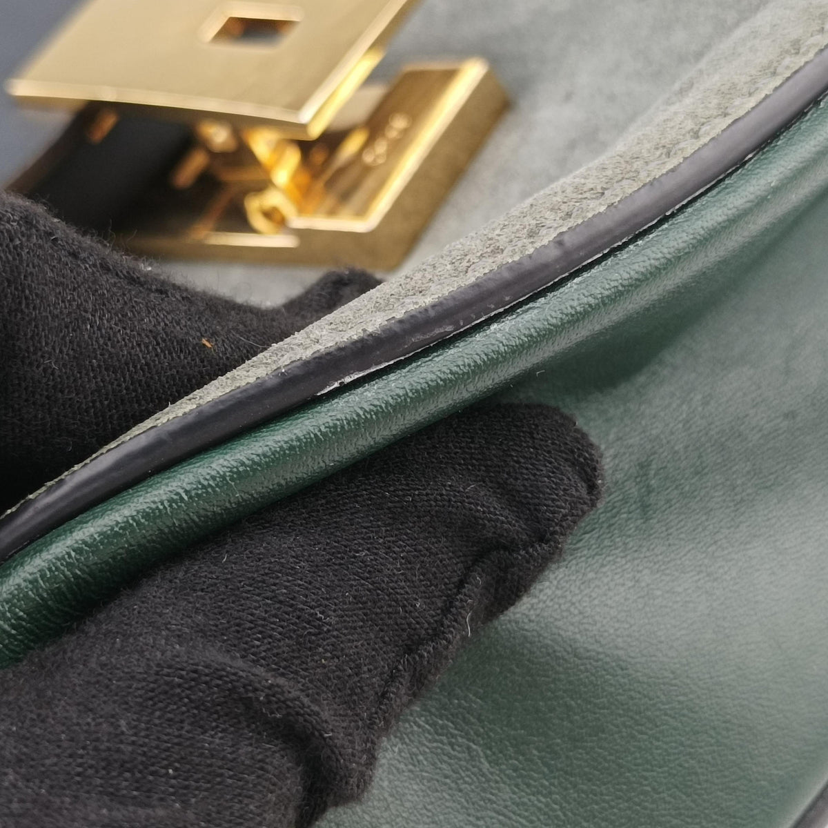 Pre-owned Chloe DREW Blue Suede×Leather  shoulderbag | stylenewstar