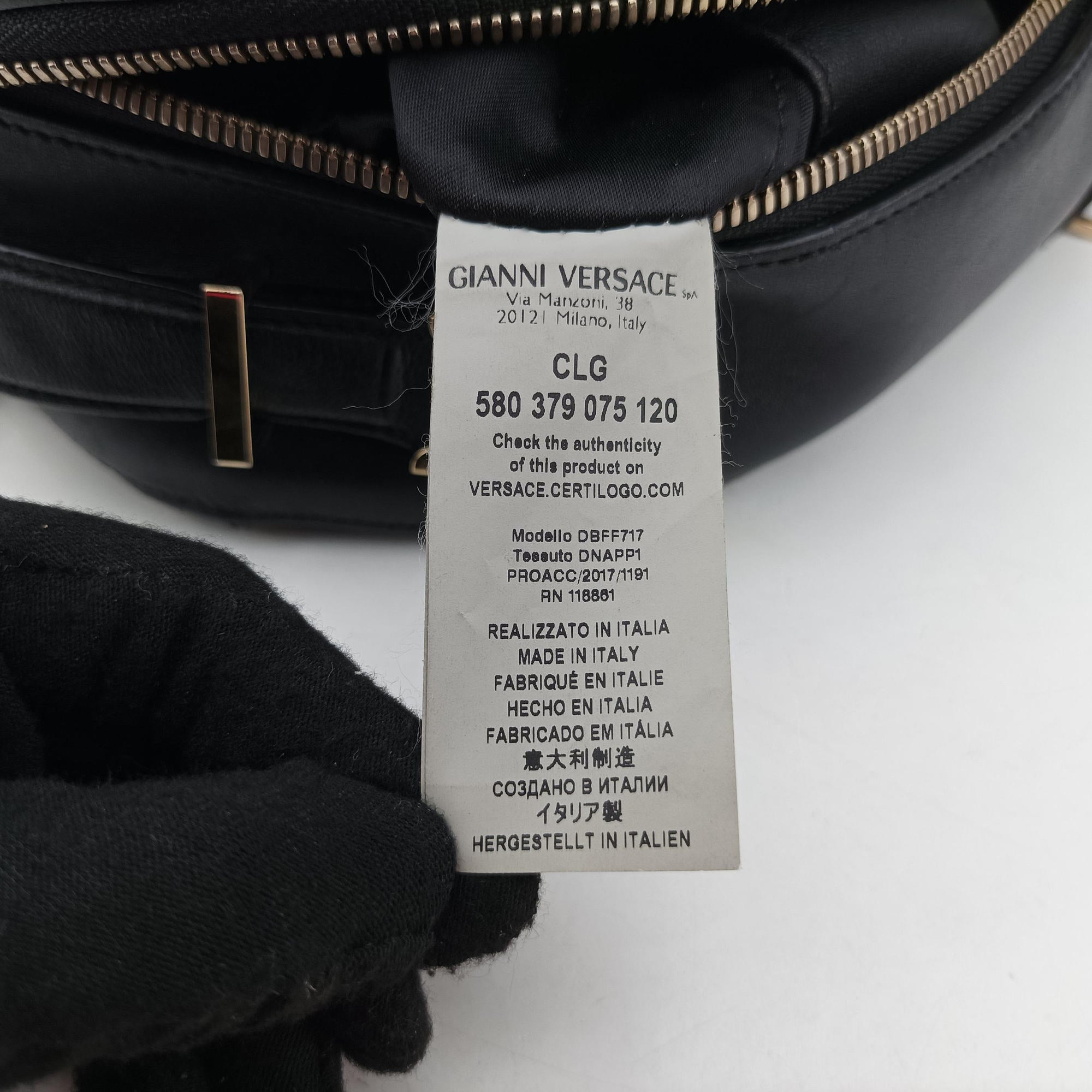 Vintage VERSACE La Medusa Black Leather  backpack/rucksack | stylenewstar