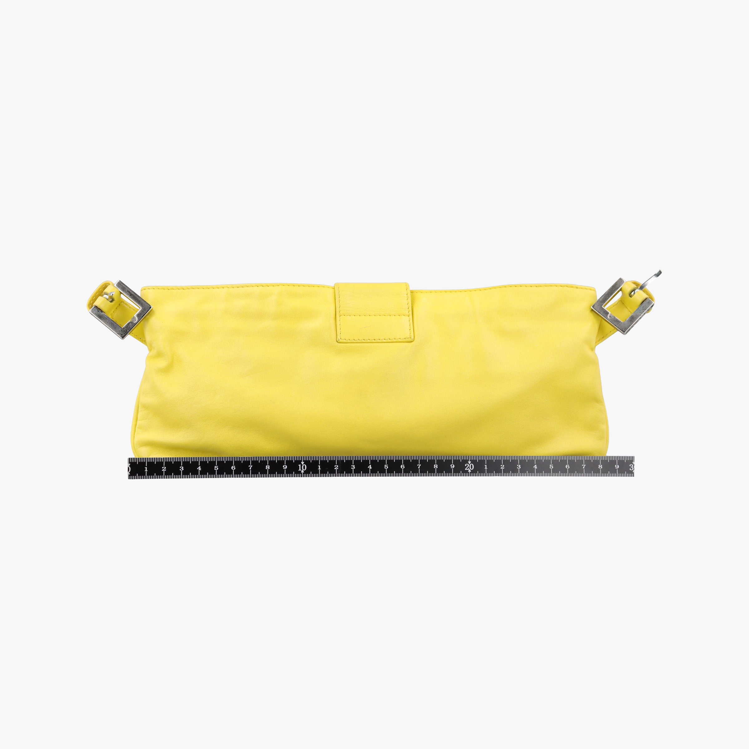 Pre-owned Fendi Color Block Baguette Yellow Leather 26685 shoulderbag | stylenewstar