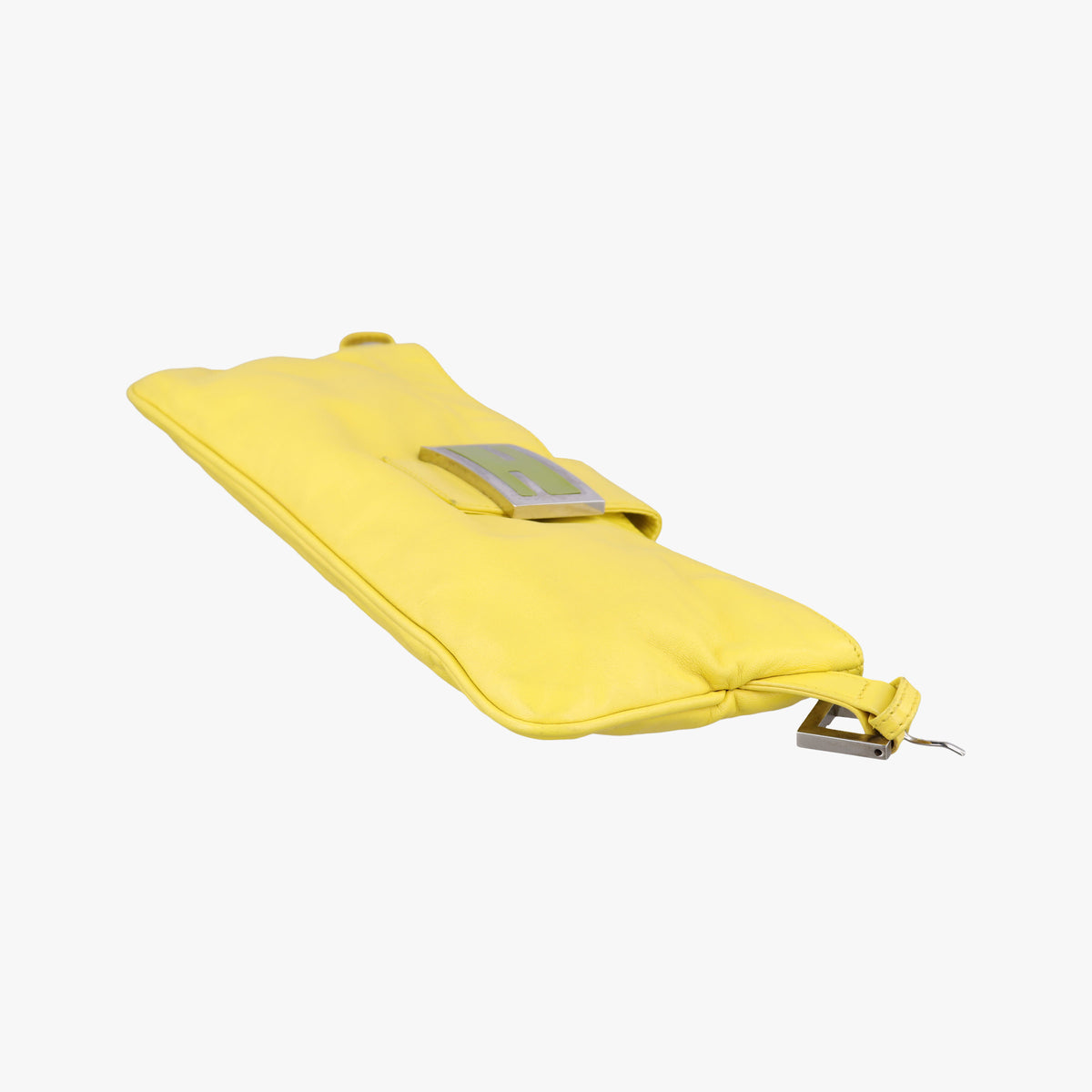 Pre-owned Fendi Color Block Baguette Yellow Leather 26685 shoulderbag | stylenewstar