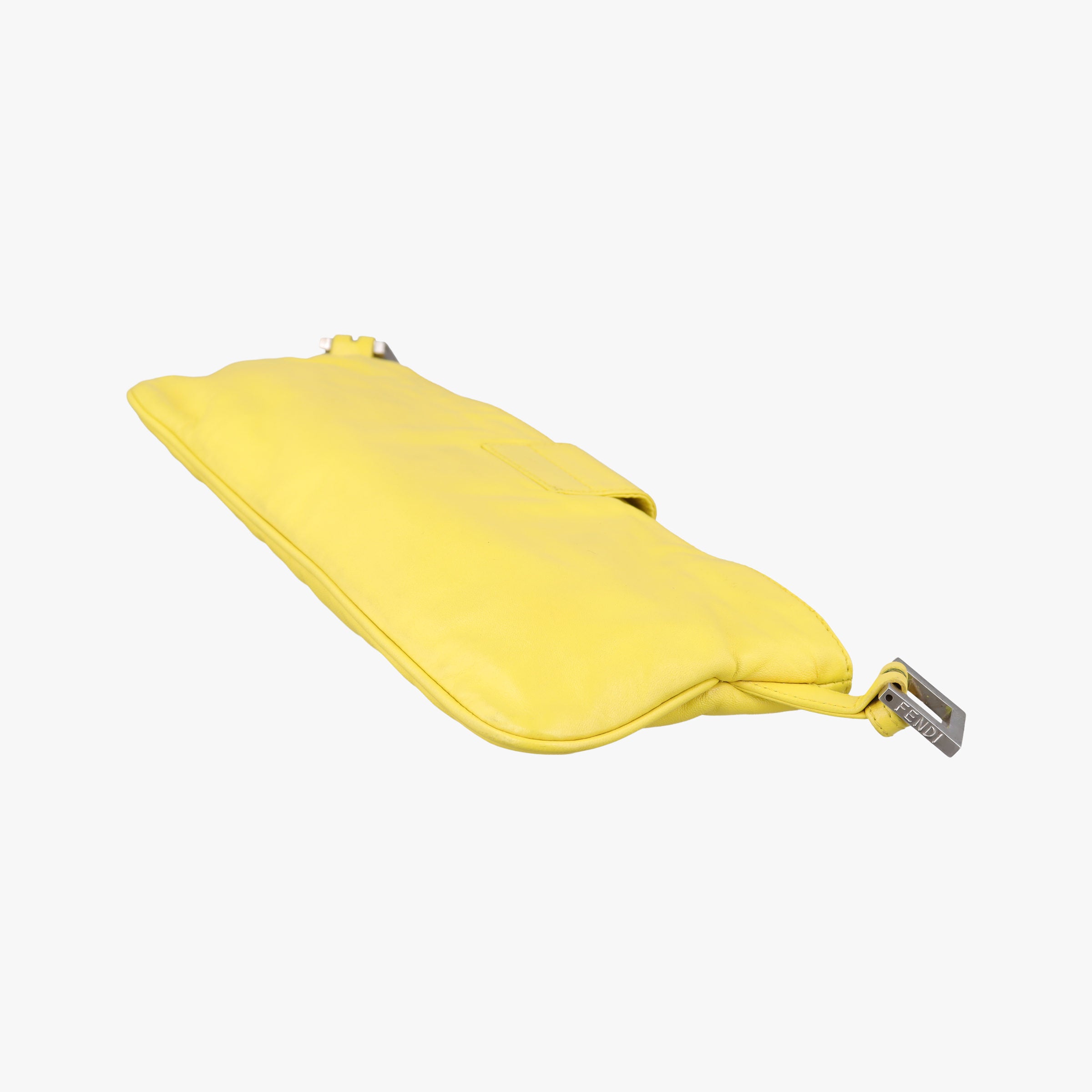 Pre-owned Fendi Color Block Baguette Yellow Leather 26685 shoulderbag | stylenewstar