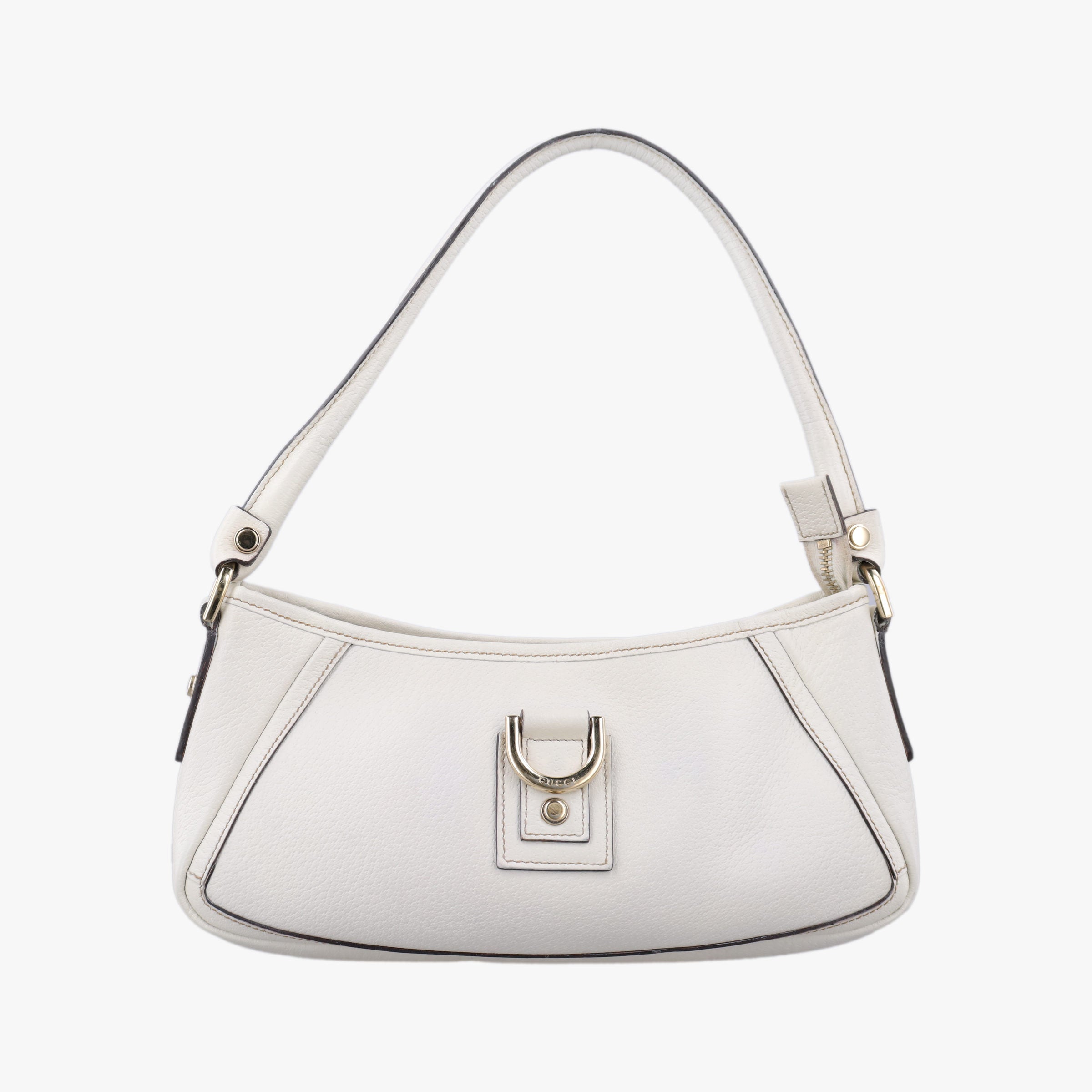 Pre-owned Gucci Abbey White Leather 130989 handbag | stylenewstar