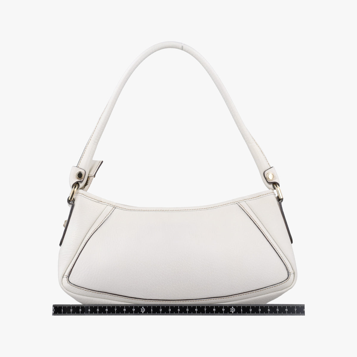 Pre-owned Gucci Abbey White Leather 130989 handbag | stylenewstar