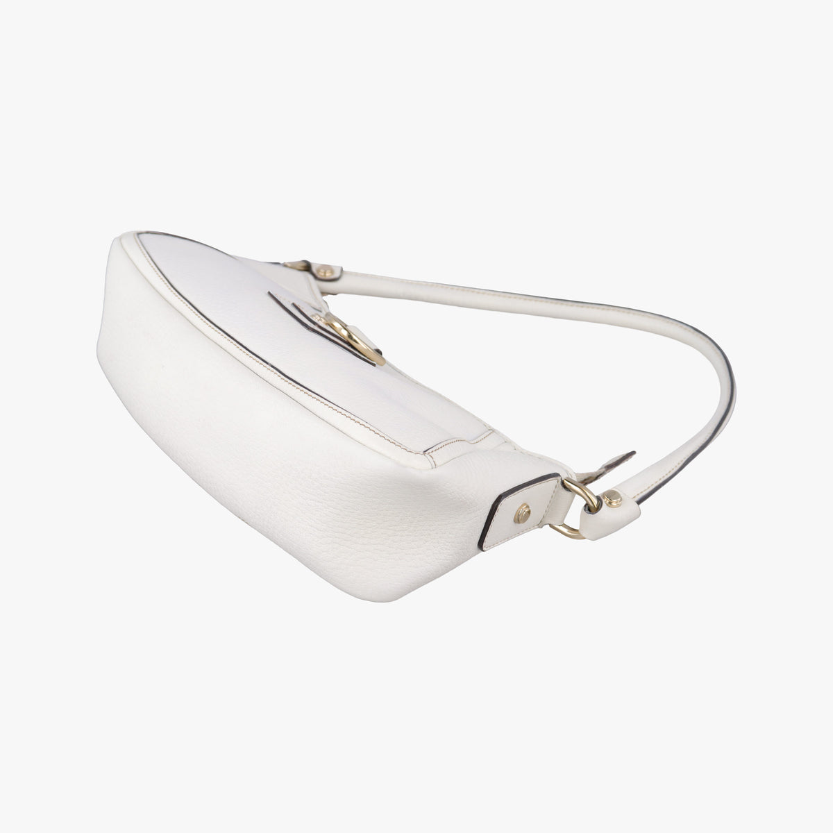Pre-owned Gucci Abbey White Leather 130989 handbag | stylenewstar