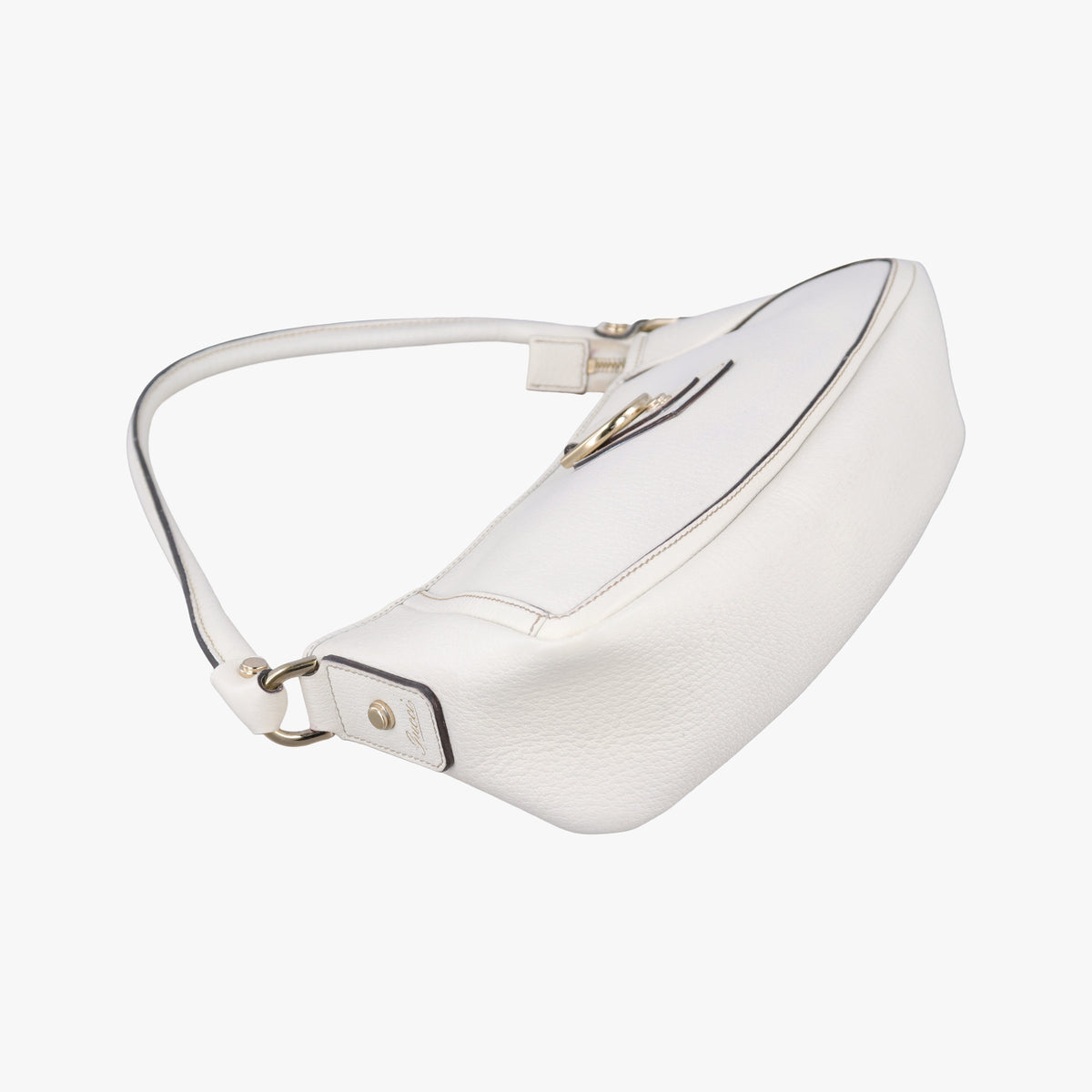 Pre-owned Gucci Abbey White Leather 130989 handbag | stylenewstar