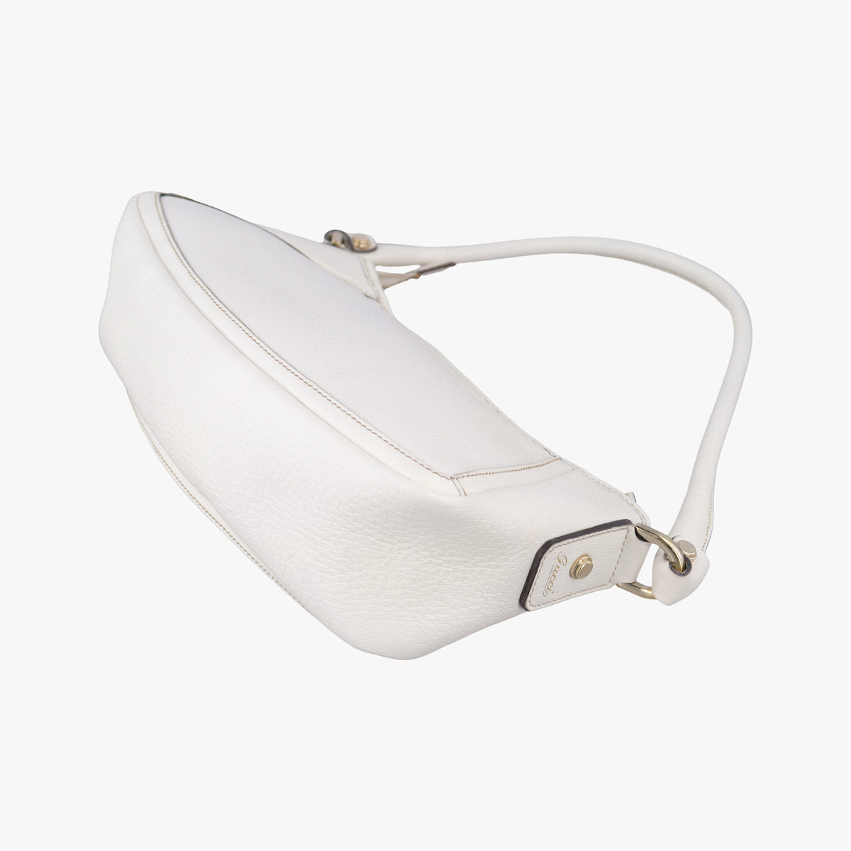 Pre-owned Gucci Abbey White Leather 130989 handbag | stylenewstar