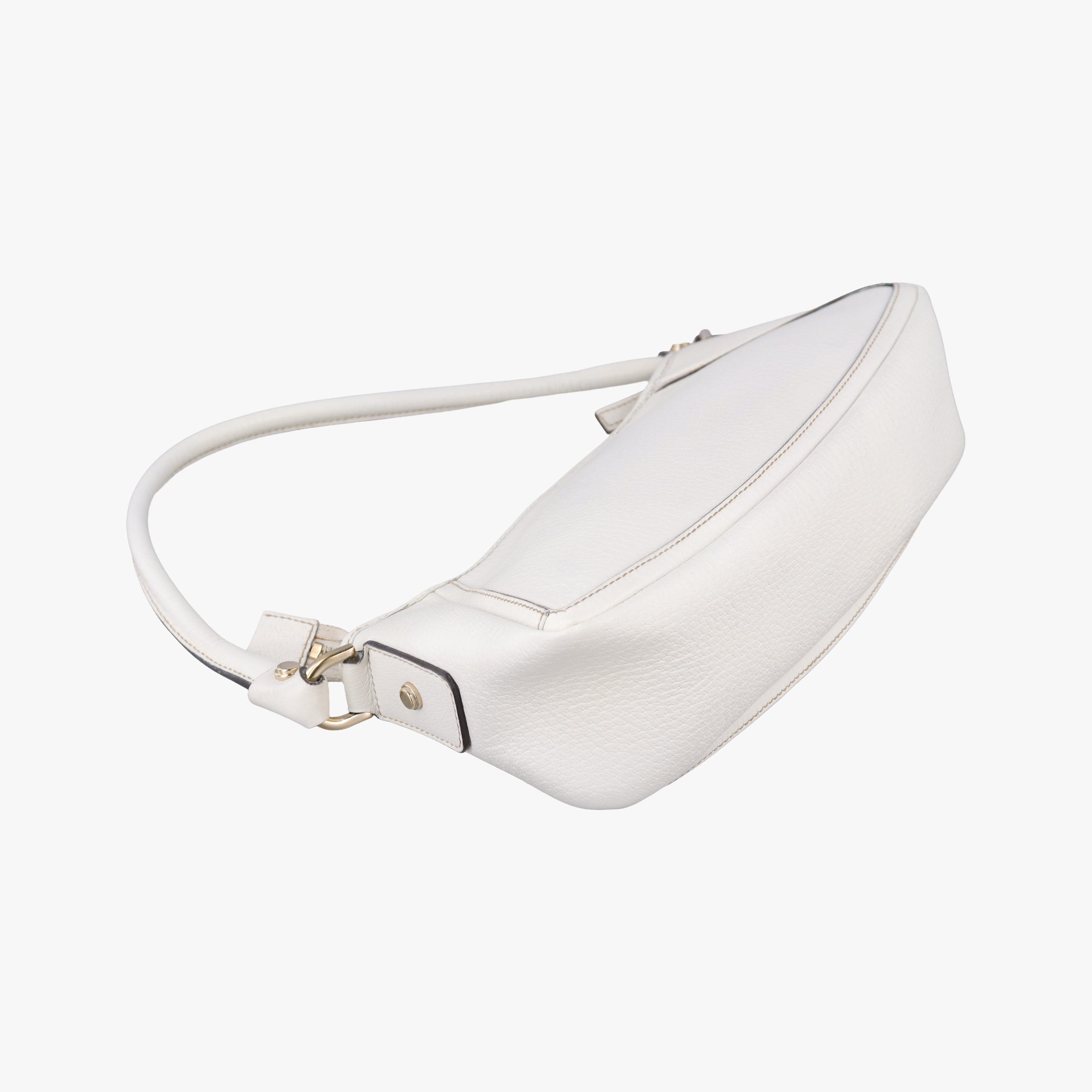 Pre-owned Gucci Abbey White Leather 130989 handbag | stylenewstar