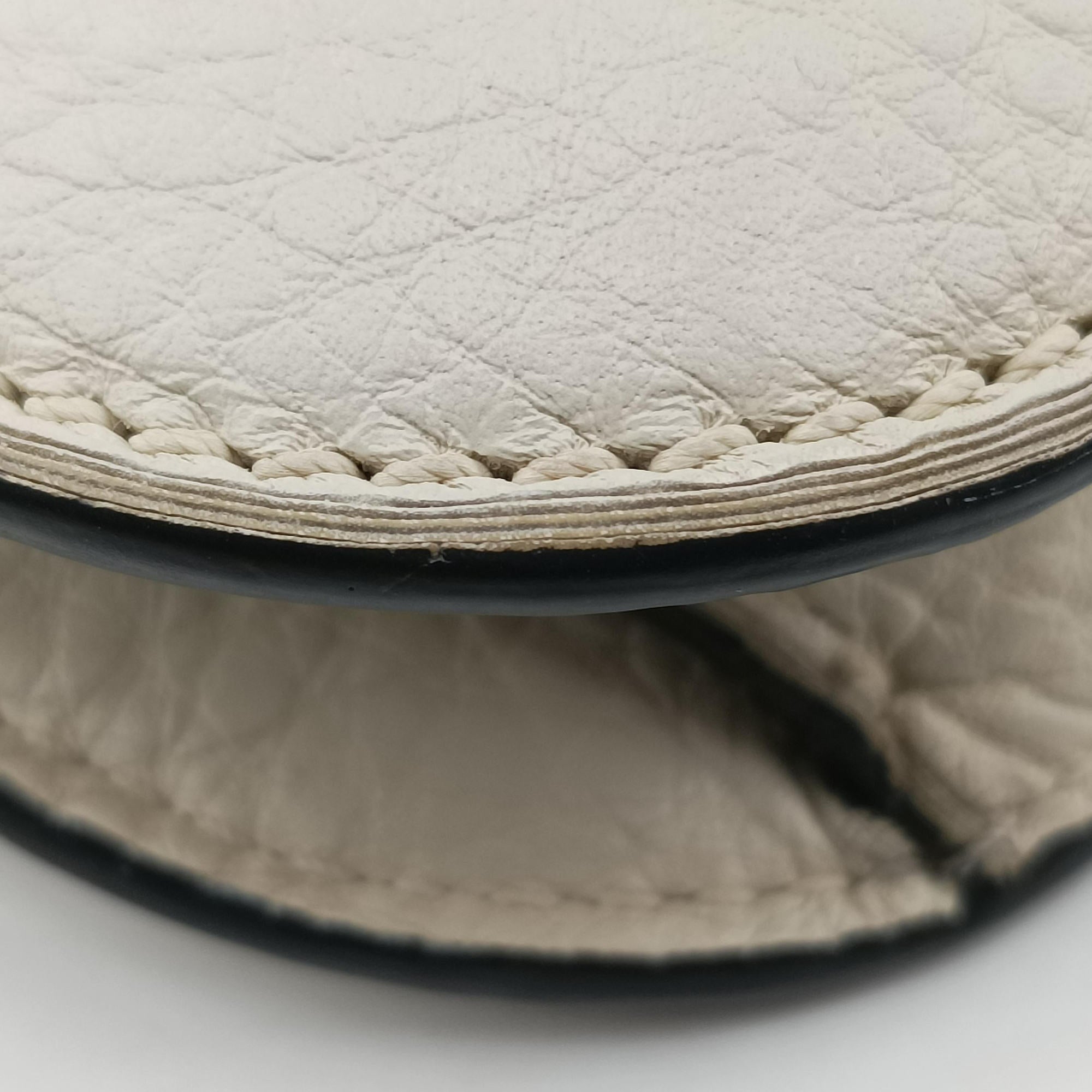 Pre-owned Valentino Rockstud Glam Lock White Leather  shoulderbag | stylenewstar