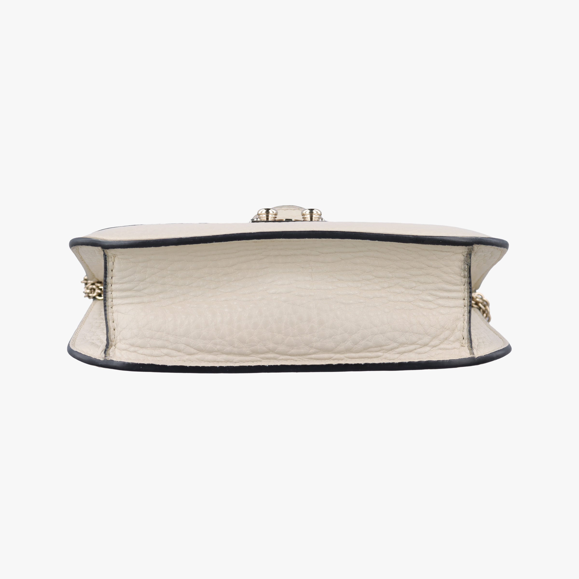 Pre-owned Valentino Rockstud Glam Lock White Leather  shoulderbag | stylenewstar