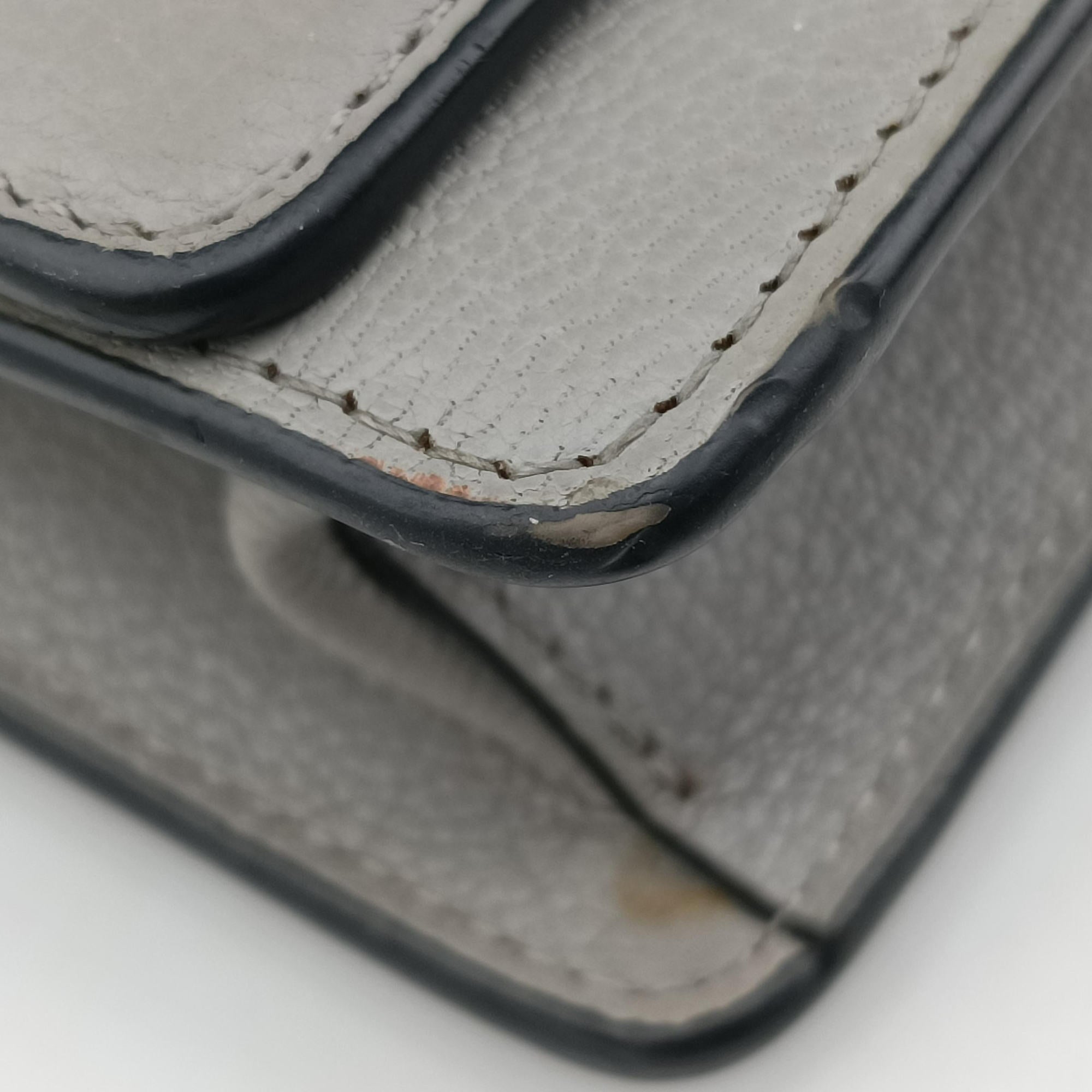 Vintage Givenchy Logo Chain Grey Leather  shoulderbag | stylenewstar