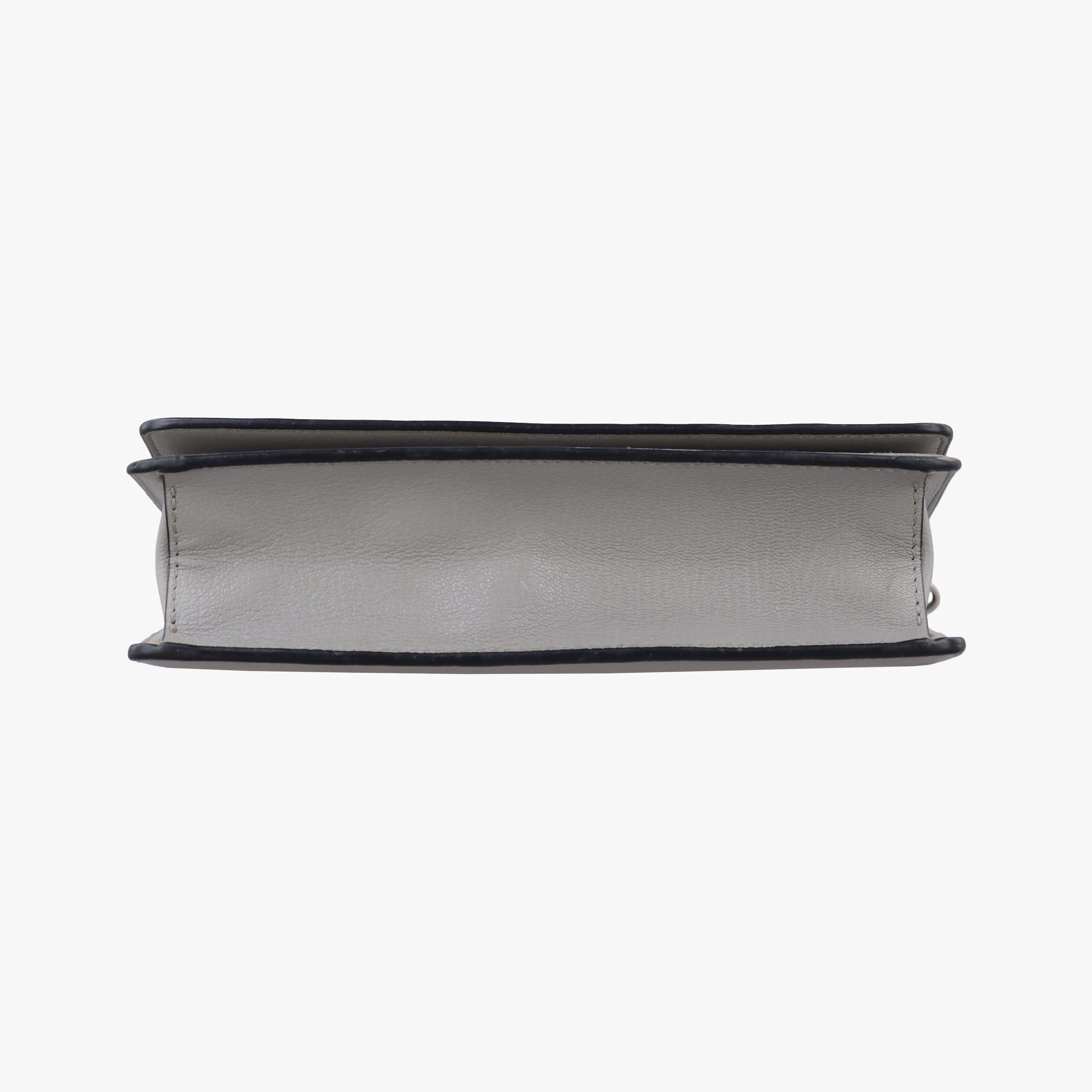 Vintage Givenchy Logo Chain Grey Leather  shoulderbag | stylenewstar