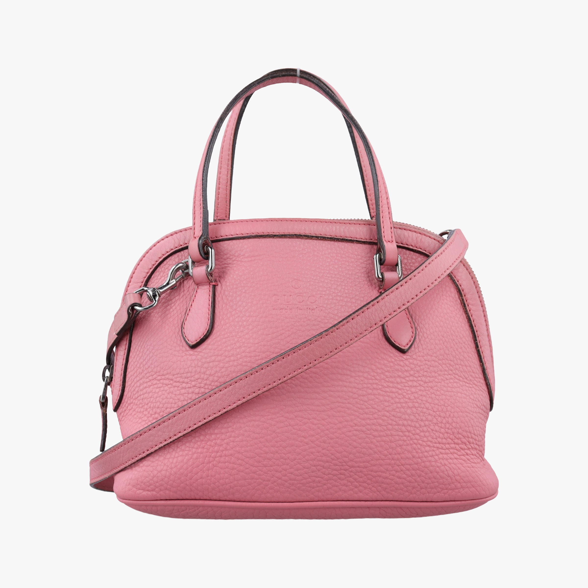 Pre-owned Gucci Microguccissima dome Pink Leather 341504 shoulderbag | stylenewstar