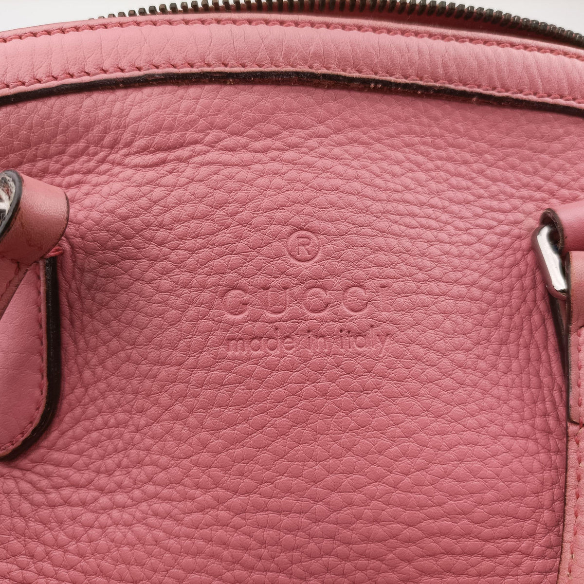 Pre-owned Gucci Microguccissima dome Pink Leather 341504 shoulderbag | stylenewstar