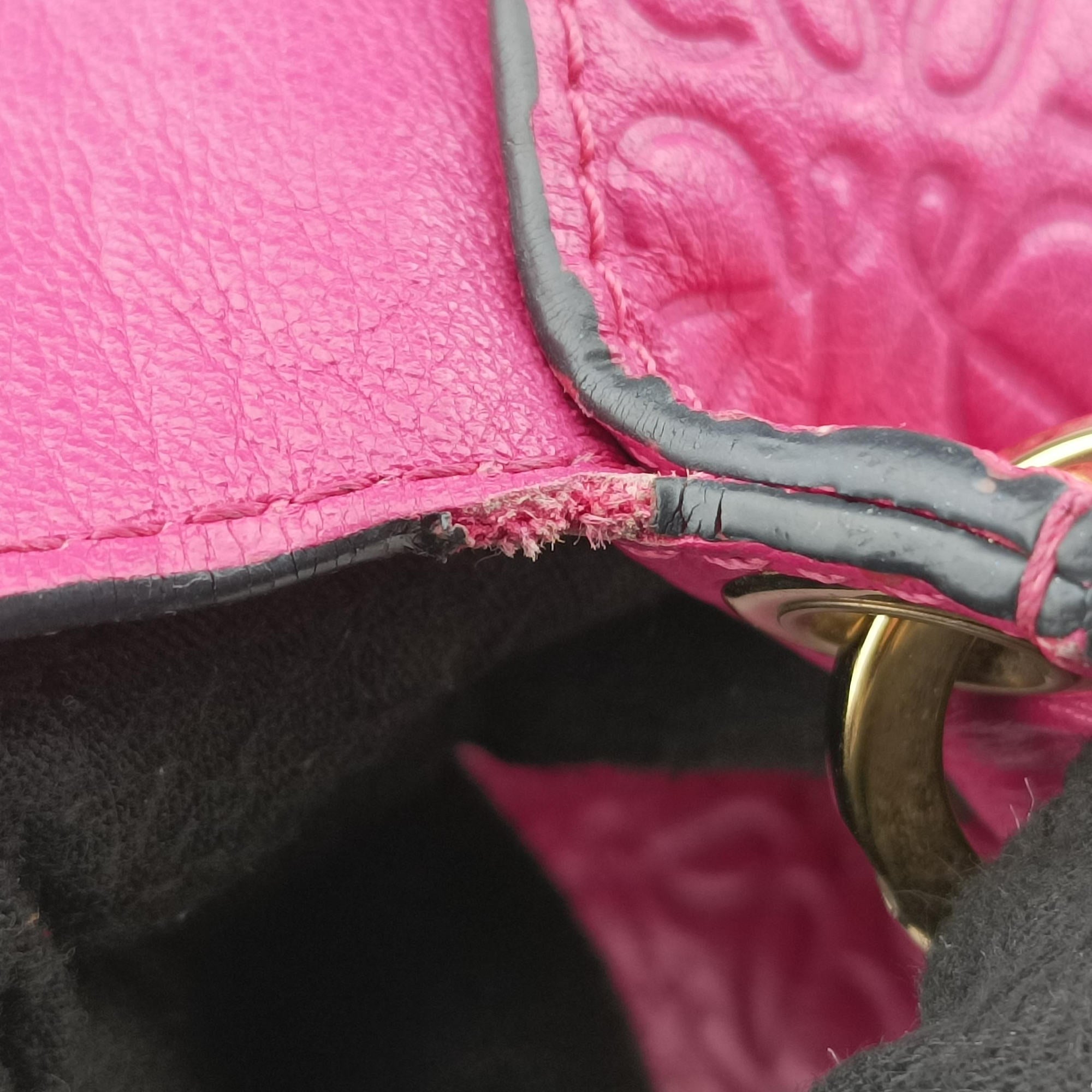 Pre-owned Loewe Avenue Rose Leather  shoulderbag | stylenewstar