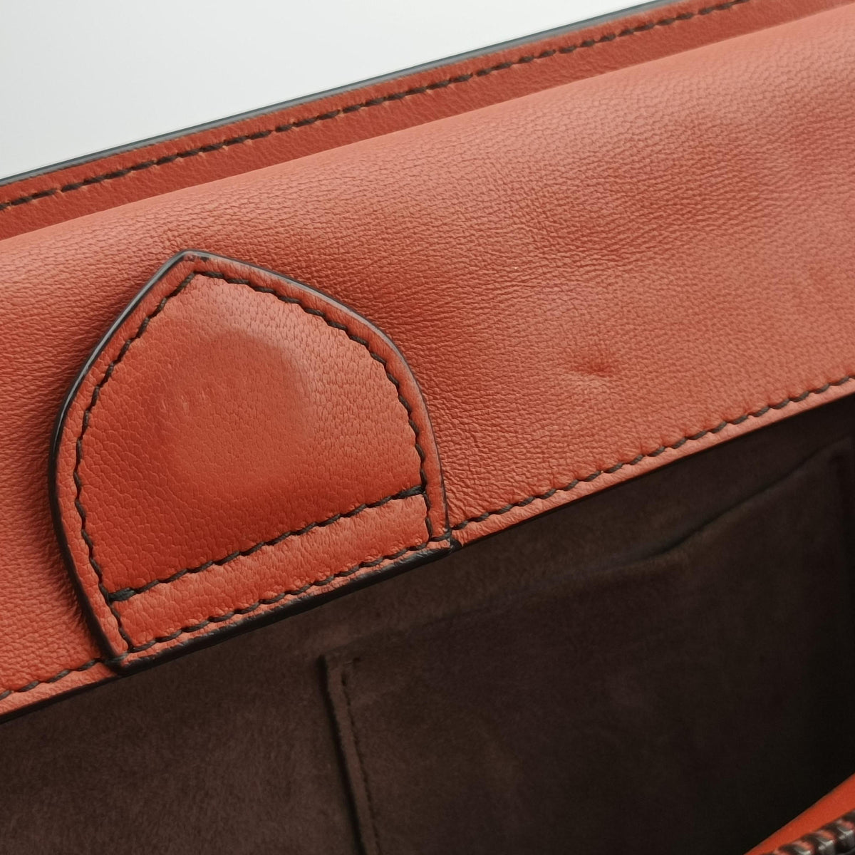 Pre-owned Bottega Veneta Intrecciato OrangeRed lambskin  shoulderbag | stylenewstar