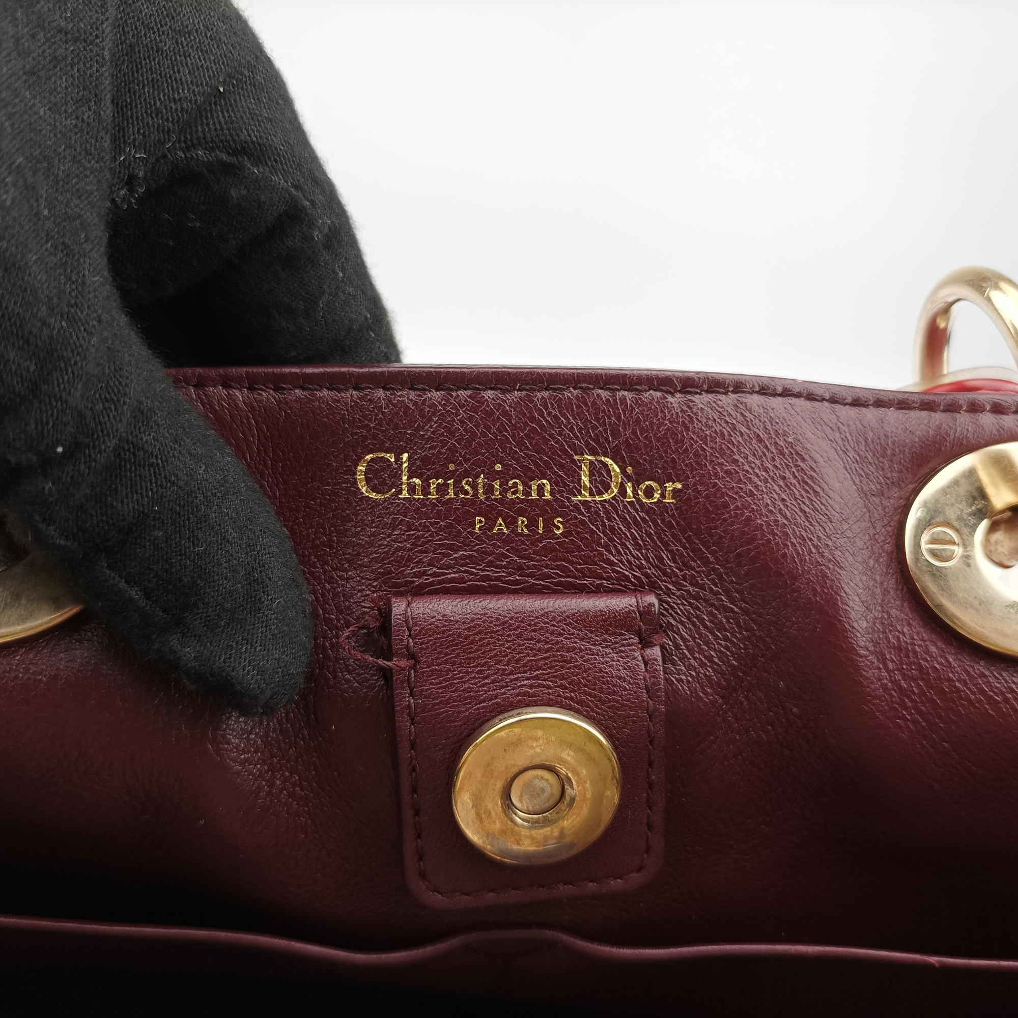 Pre-owned Christian Dior Diorissimo Red Leather  shoulderbag | stylenewstar
