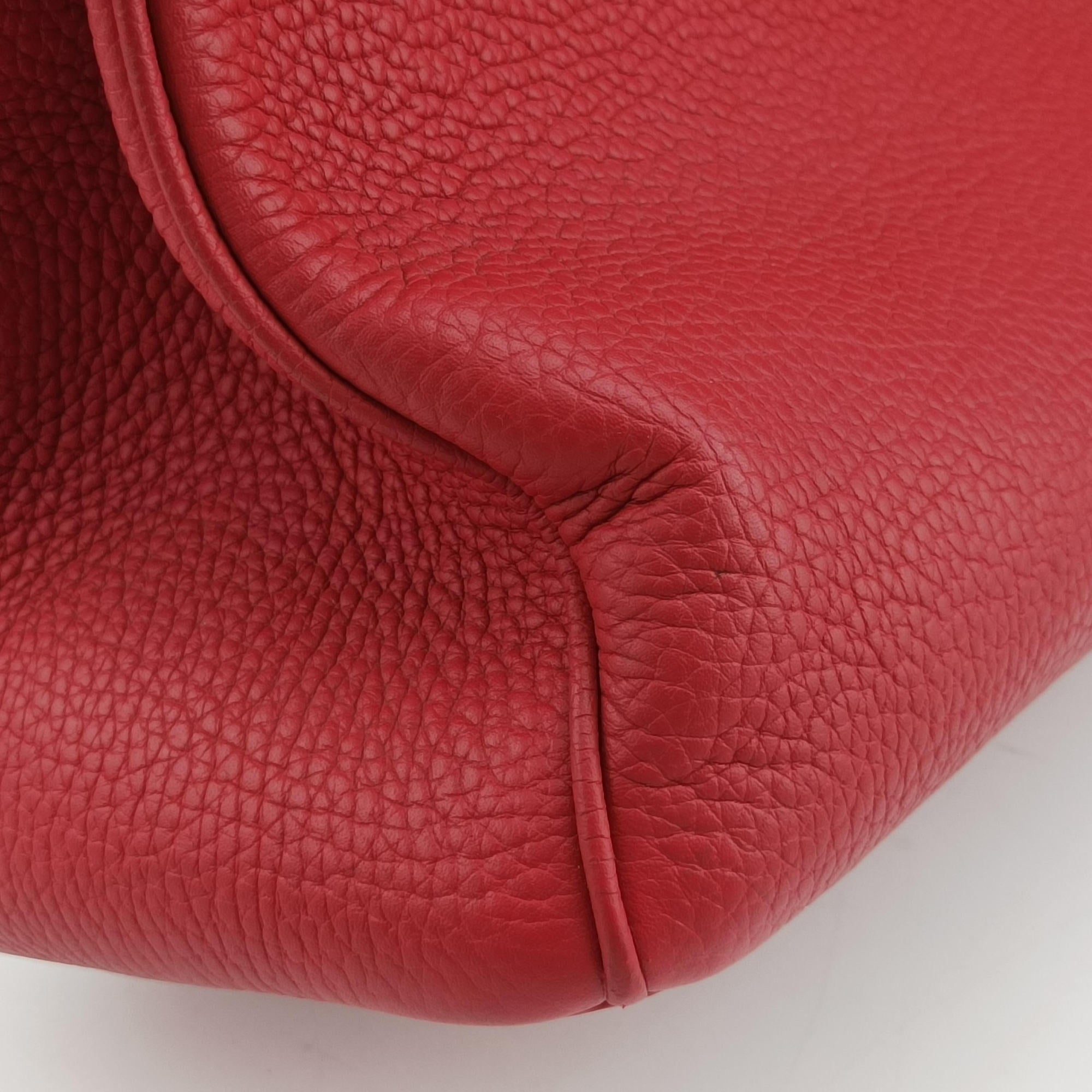 Pre-owned Christian Dior Diorissimo Red Leather  shoulderbag | stylenewstar