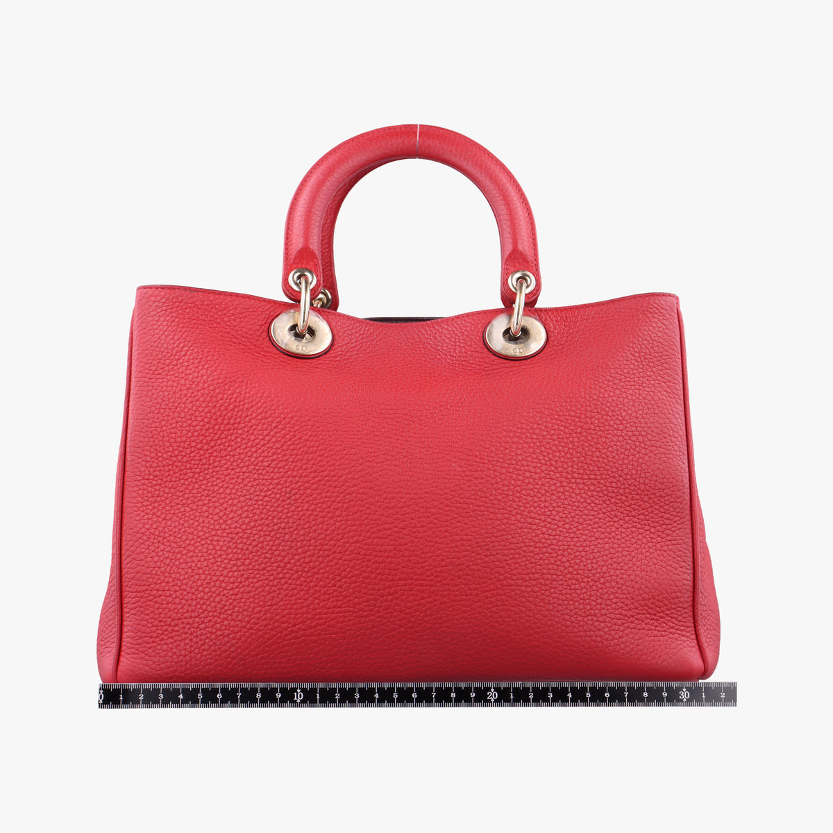 Pre-owned Christian Dior Diorissimo Red Leather  shoulderbag | stylenewstar