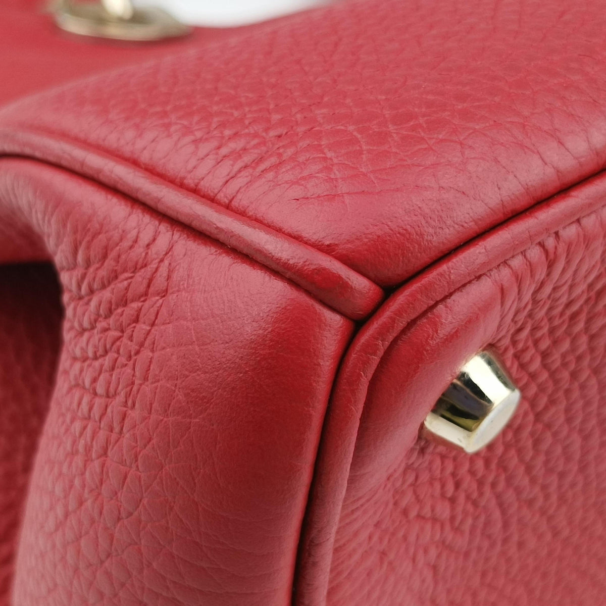 Pre-owned Christian Dior Diorissimo Red Leather  shoulderbag | stylenewstar