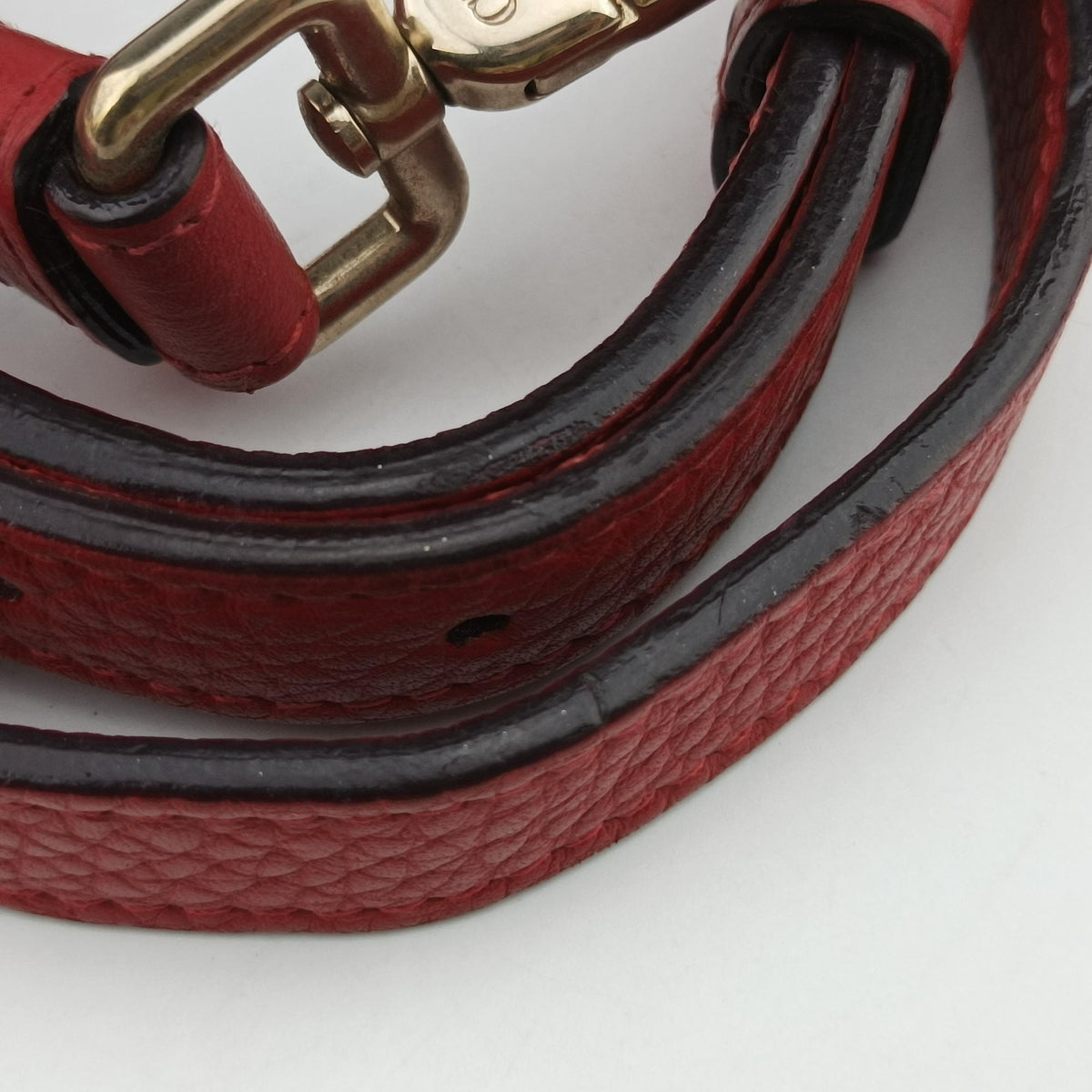 Pre-owned Christian Dior Diorissimo Red Leather  shoulderbag | stylenewstar