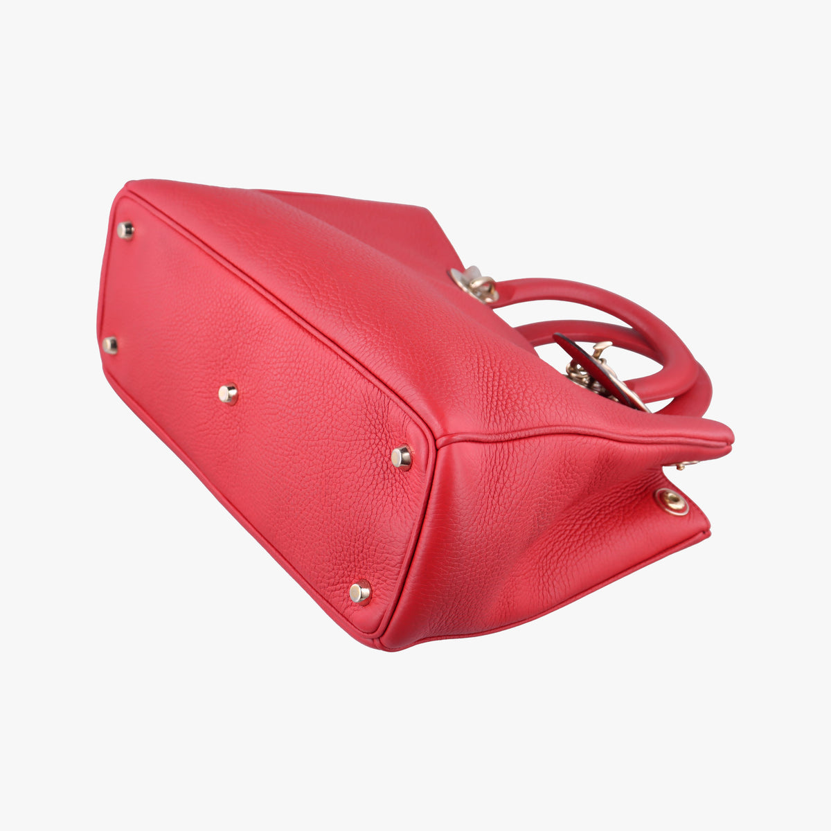 Pre-owned Christian Dior Diorissimo Red Leather  shoulderbag | stylenewstar