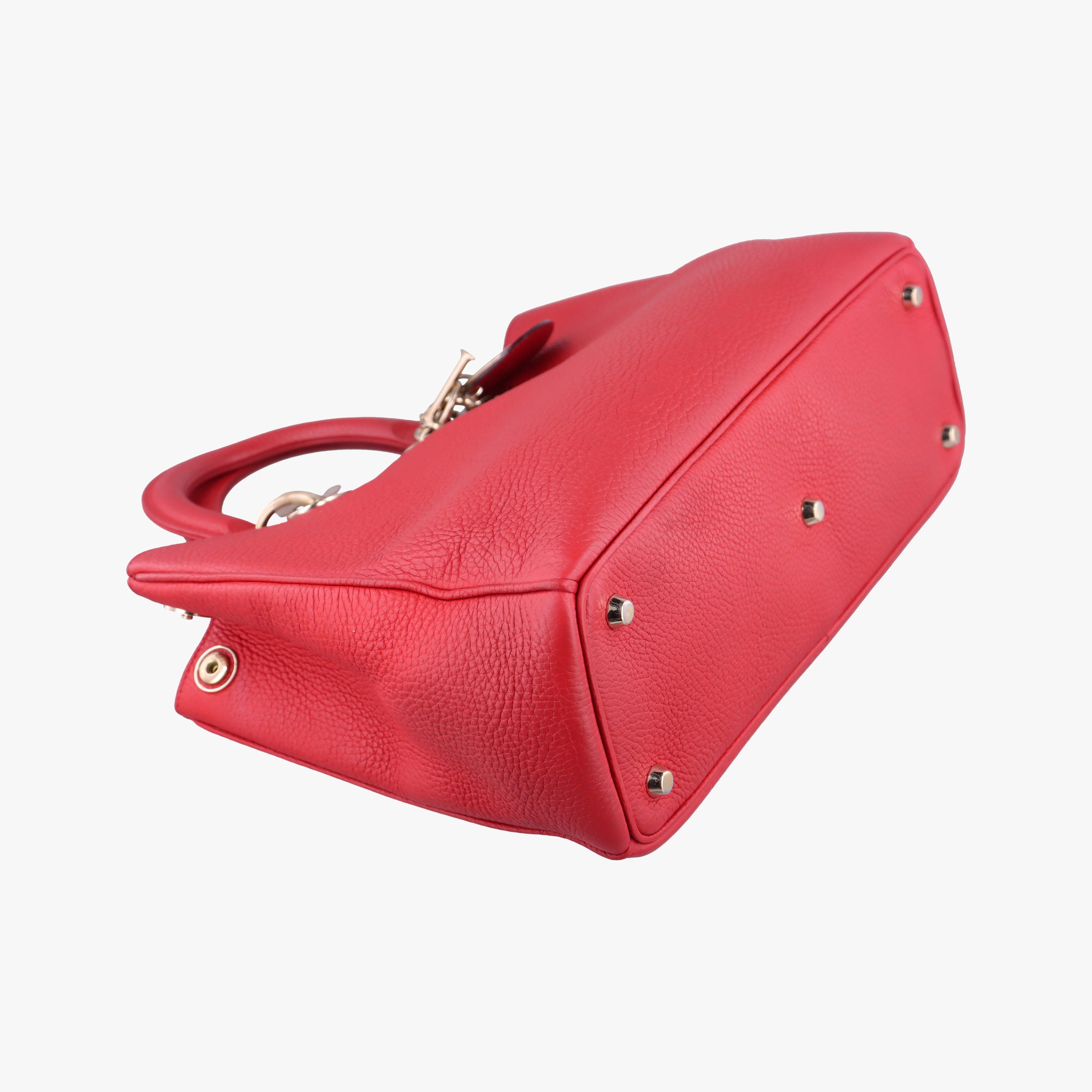 Pre-owned Christian Dior Diorissimo Red Leather  shoulderbag | stylenewstar