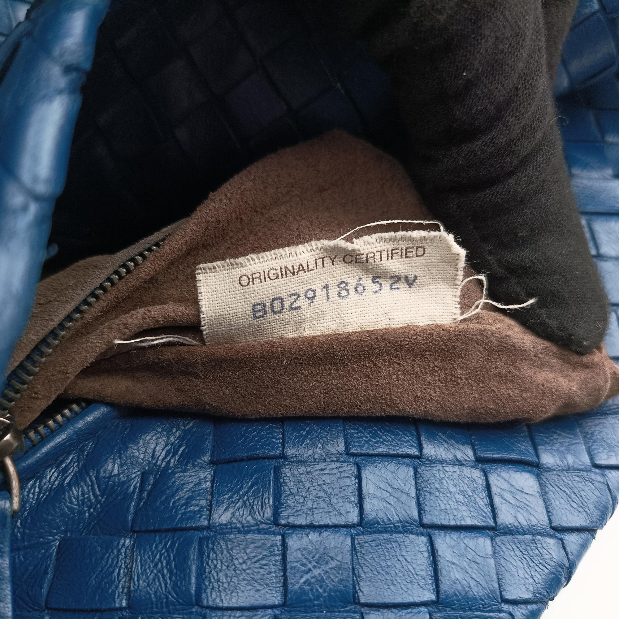 Pre-owned Bottega Veneta Garuda Intrecciato Blue lambskin 179320 handbag | stylenewstar