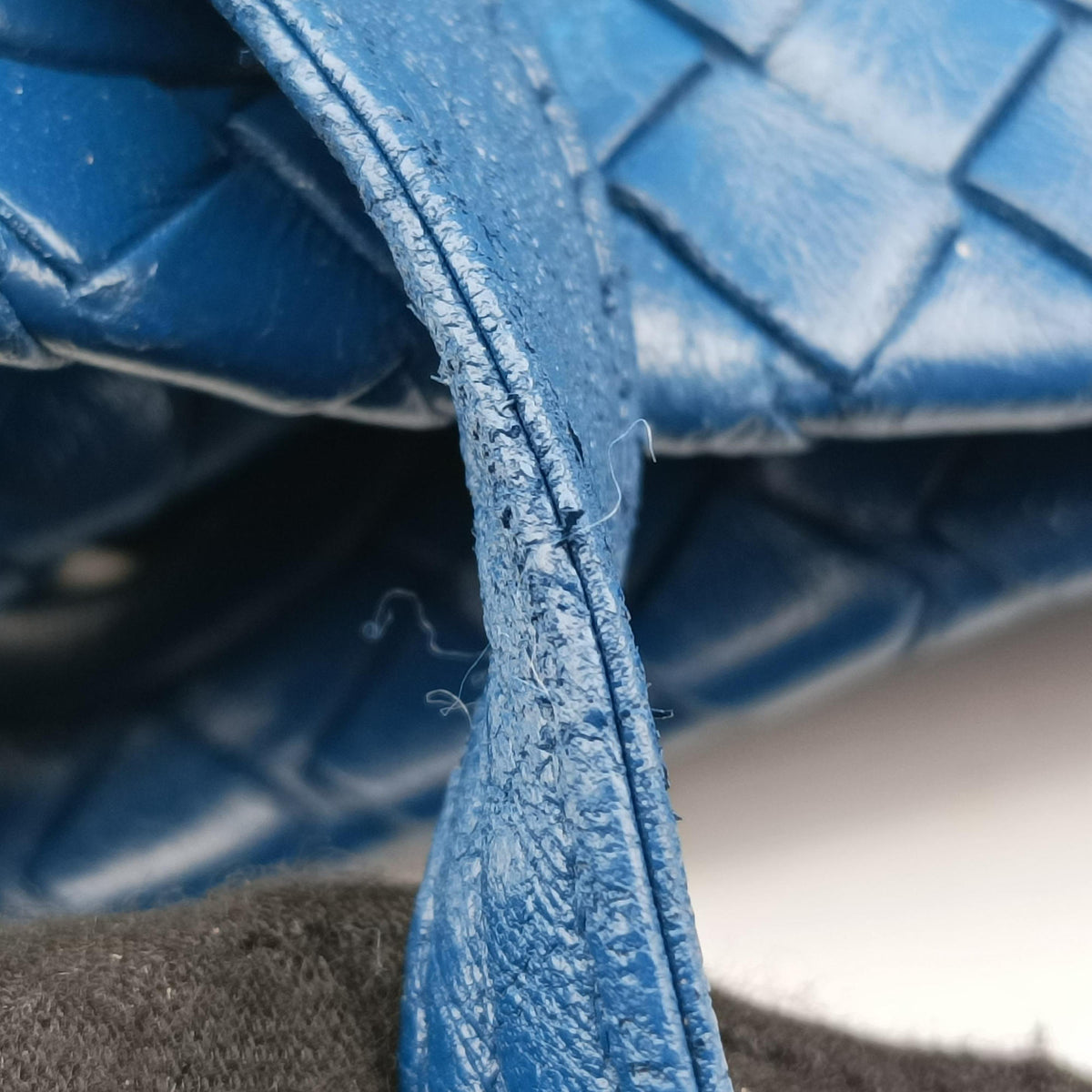 Pre-owned Bottega Veneta Garuda Intrecciato Blue lambskin 179320 handbag | stylenewstar