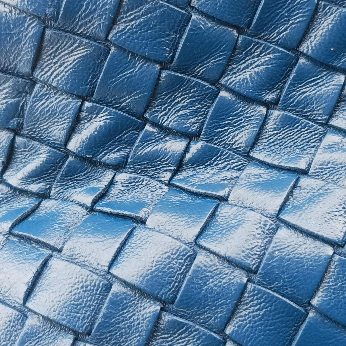 Pre-owned Bottega Veneta Garuda Intrecciato Blue lambskin 179320 handbag | stylenewstar