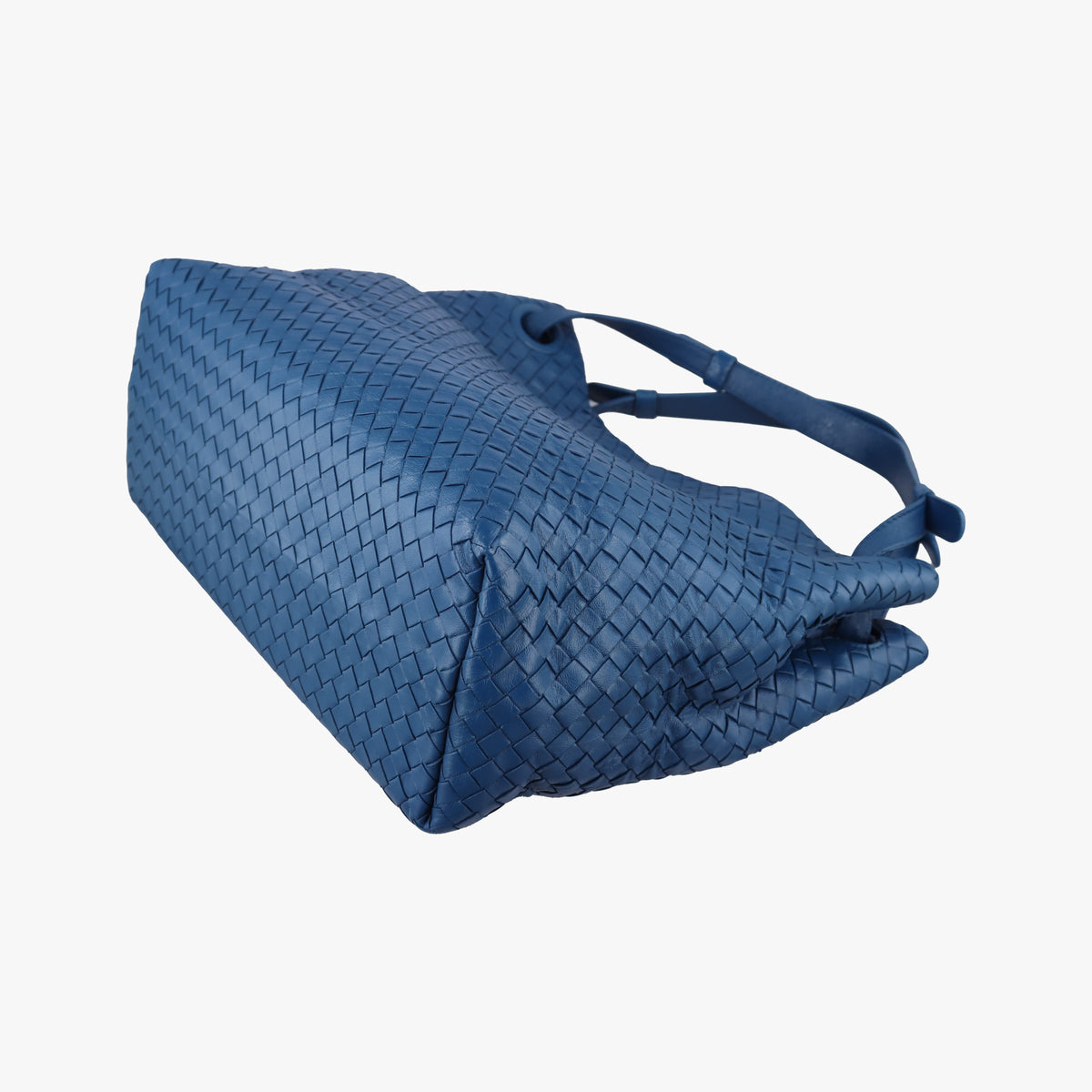 Pre-owned Bottega Veneta Garuda Intrecciato Blue lambskin 179320 handbag | stylenewstar