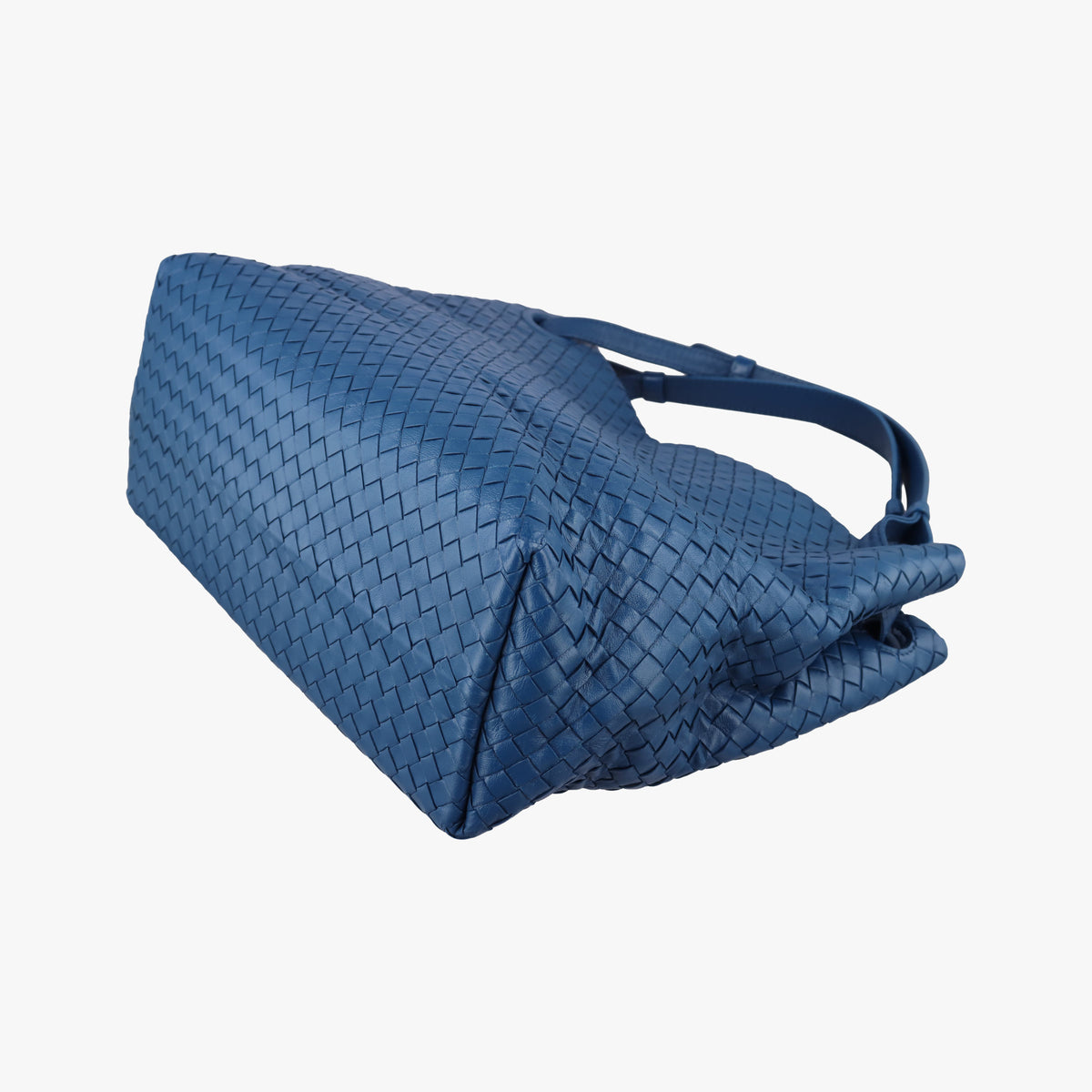 Pre-owned Bottega Veneta Garuda Intrecciato Blue lambskin 179320 handbag | stylenewstar