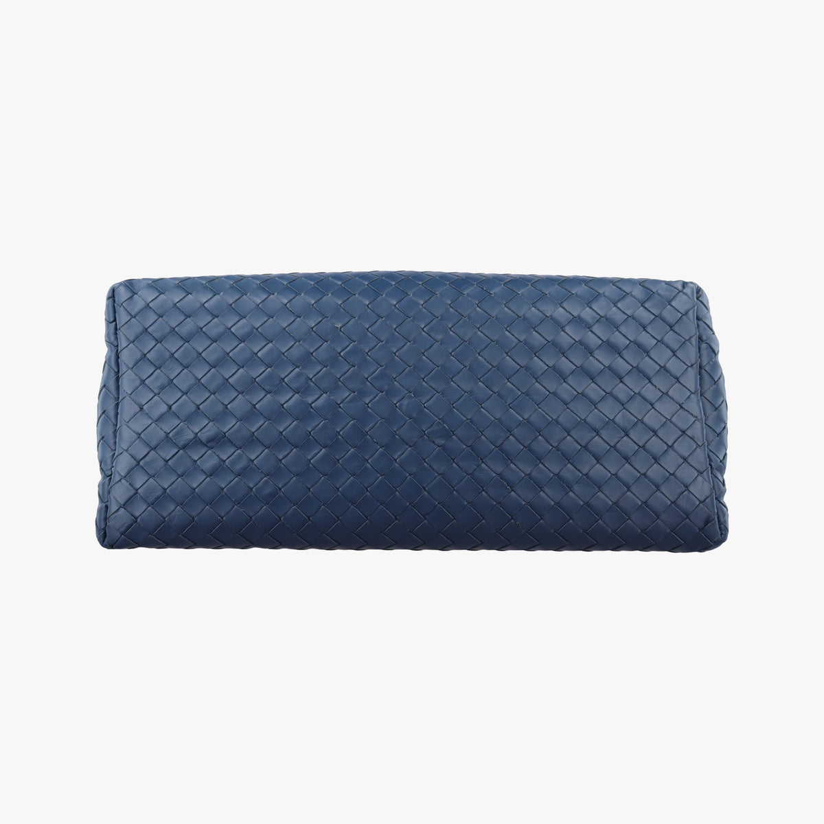 Pre-owned Bottega Veneta Roma Intrecciato Navy lambskin  shoulderbag | stylenewstar