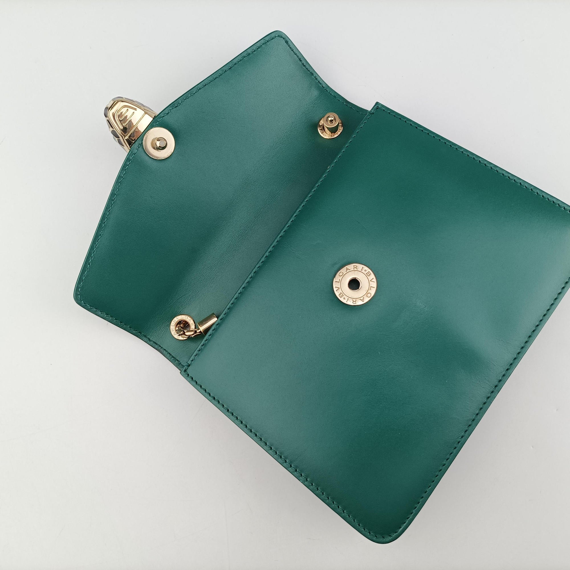 Secondhand Bvlgari Serpenti Green Galuchat Skin×Leather  shoulderbag | stylenewstar