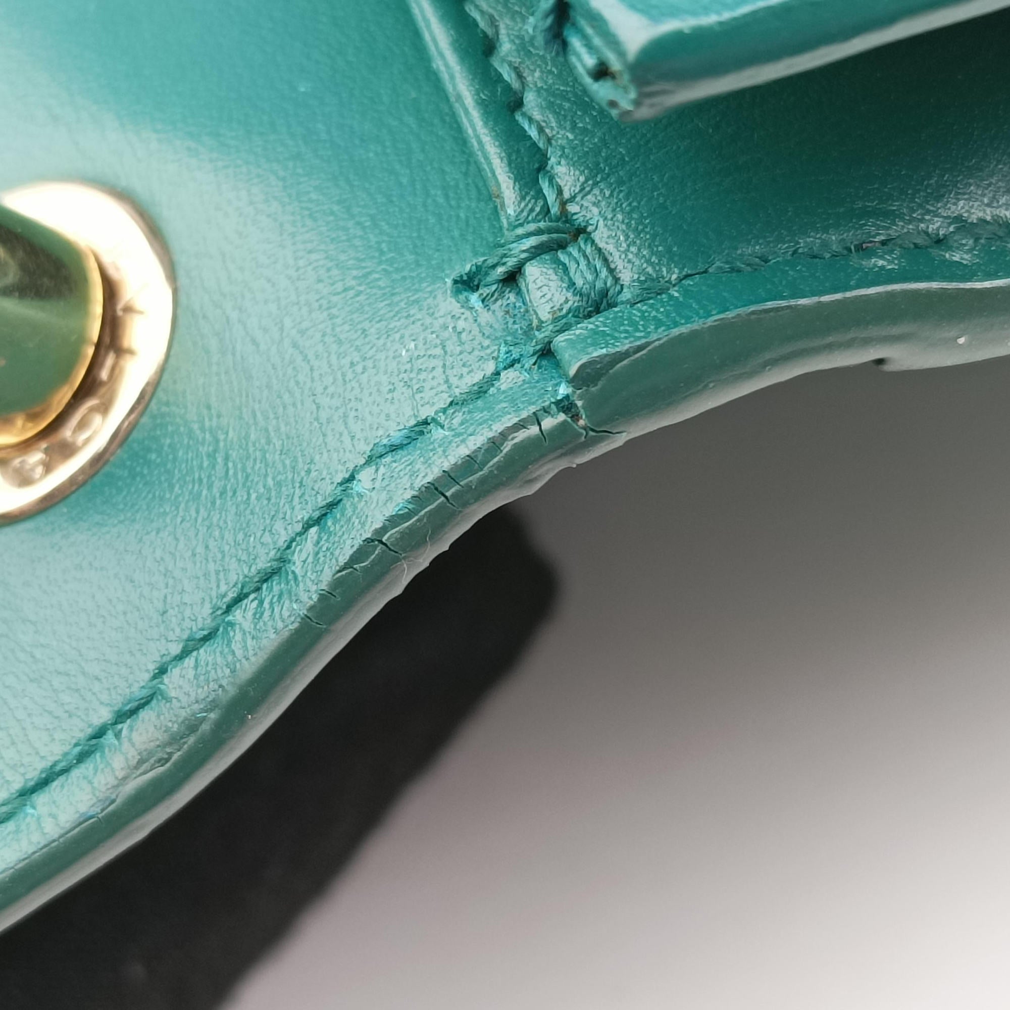 Secondhand Bvlgari Serpenti Green Galuchat Skin×Leather  shoulderbag | stylenewstar