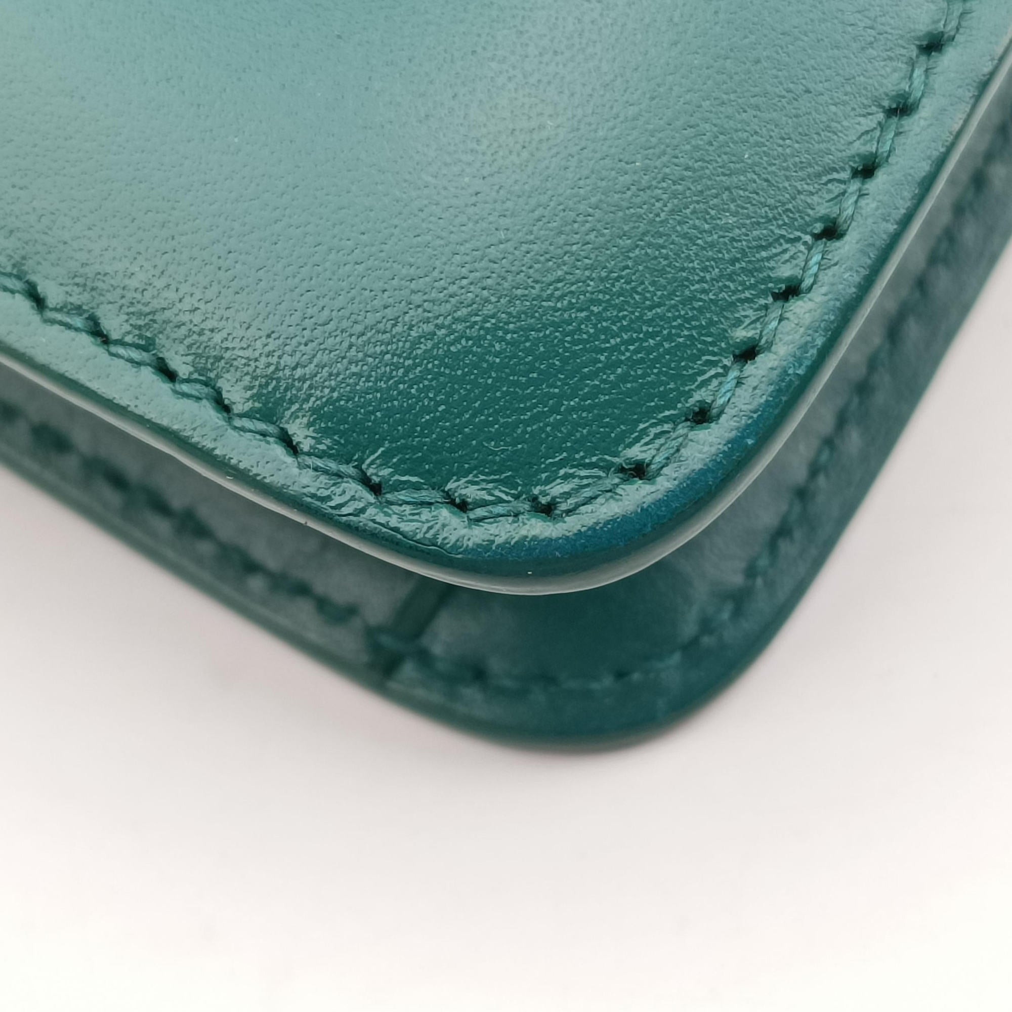 Secondhand Bvlgari Serpenti Green Galuchat Skin×Leather  shoulderbag | stylenewstar