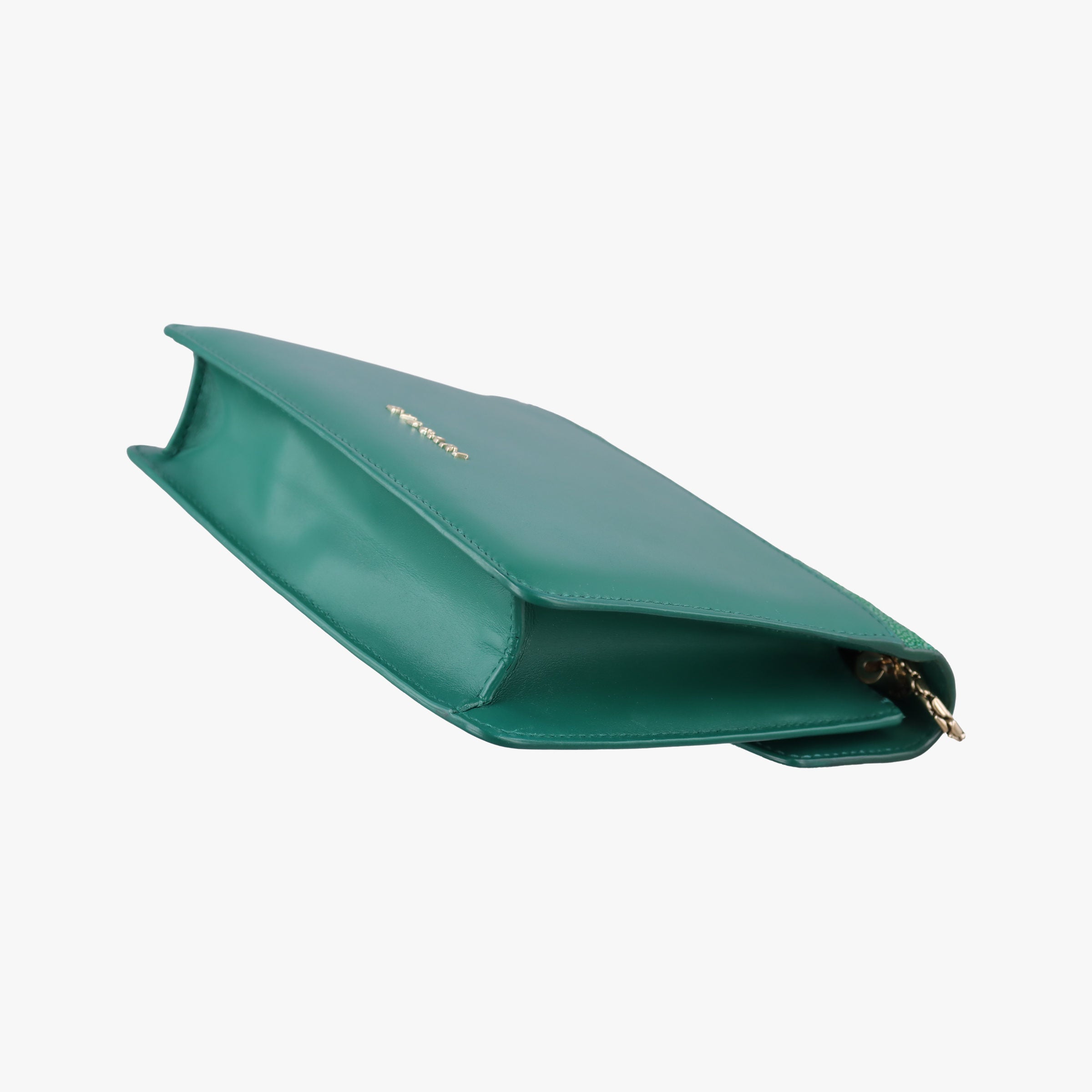 Secondhand Bvlgari Serpenti Green Galuchat Skin×Leather  shoulderbag | stylenewstar