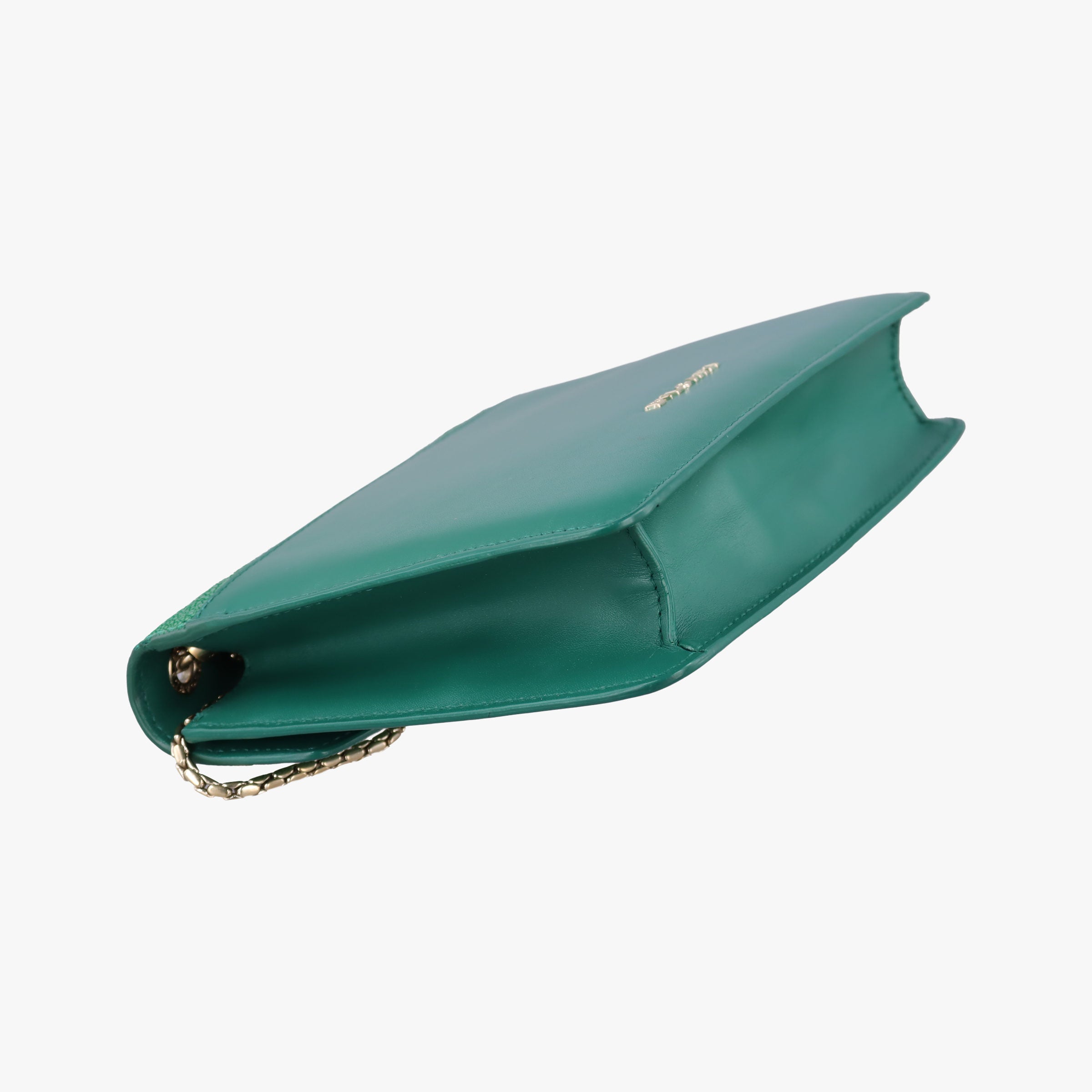Secondhand Bvlgari Serpenti Green Galuchat Skin×Leather  shoulderbag | stylenewstar