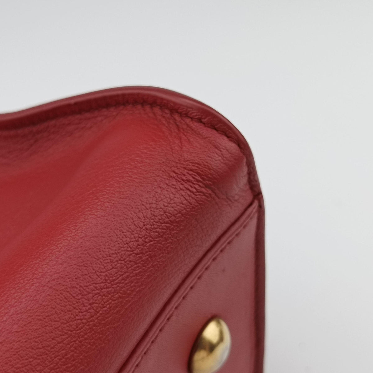 Pre-owned Yves Saint Laurent Y Ligne Petit Cabas Red Leather 311210 shoulderbag | stylenewstar