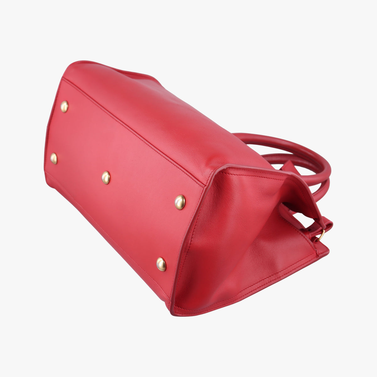 Pre-owned Yves Saint Laurent Y Ligne Petit Cabas Red Leather 311210 shoulderbag | stylenewstar
