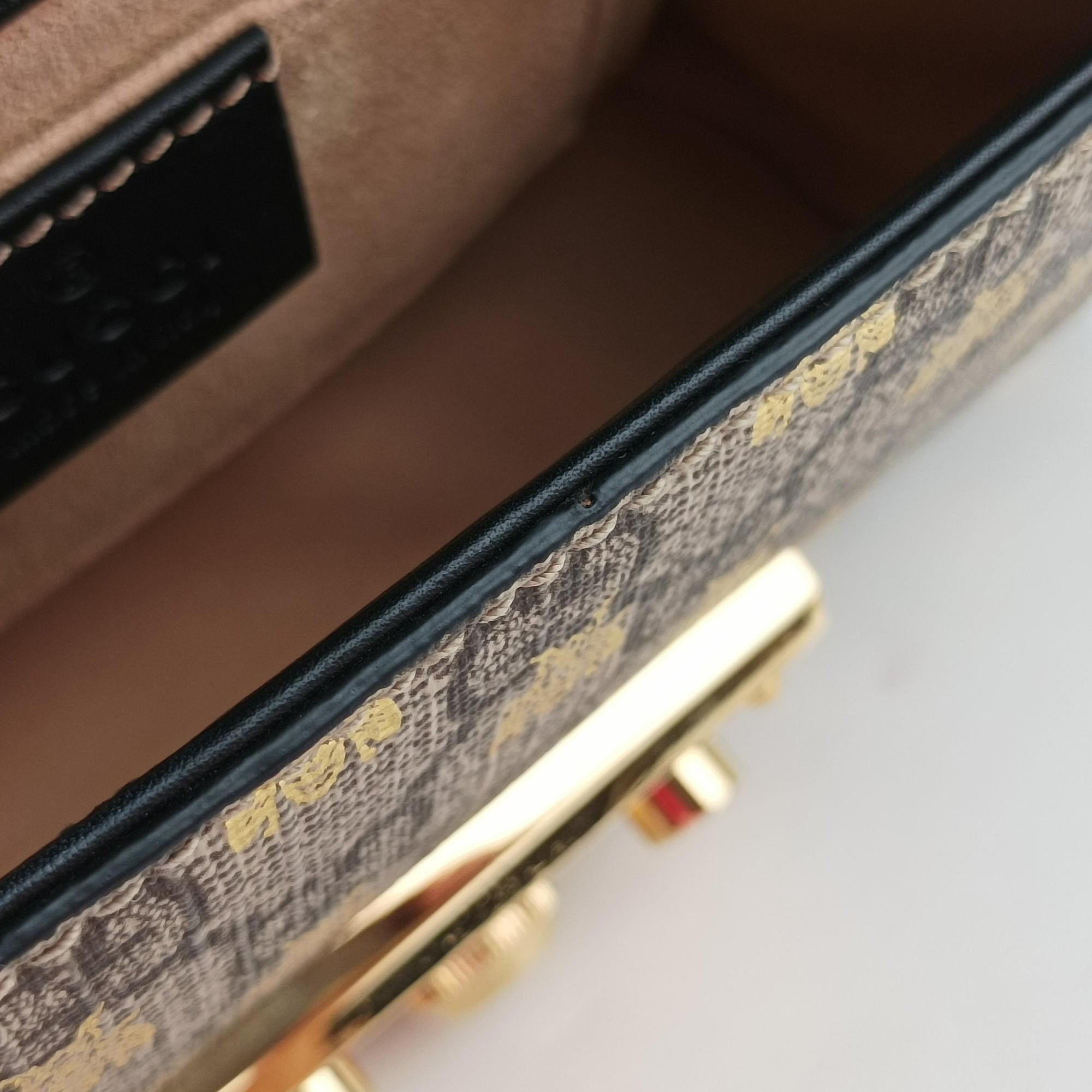 Pre-owned Gucci Padlock Brown PVC coated canvas×leather 409487 shoulderbag | stylenewstar