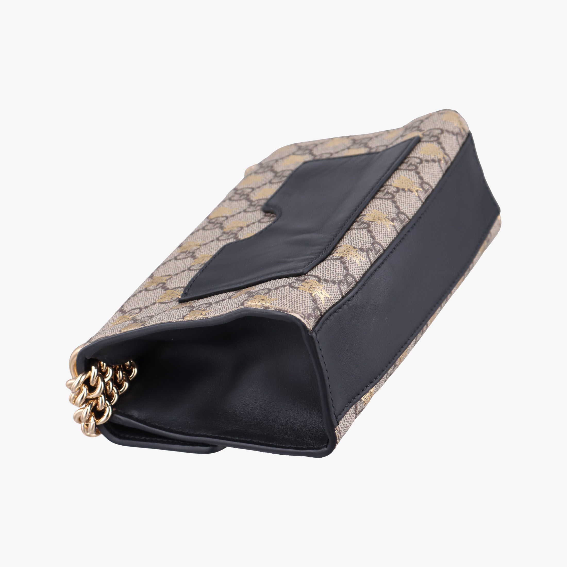 Pre-owned Gucci Padlock Brown PVC coated canvas×leather 409487 shoulderbag | stylenewstar